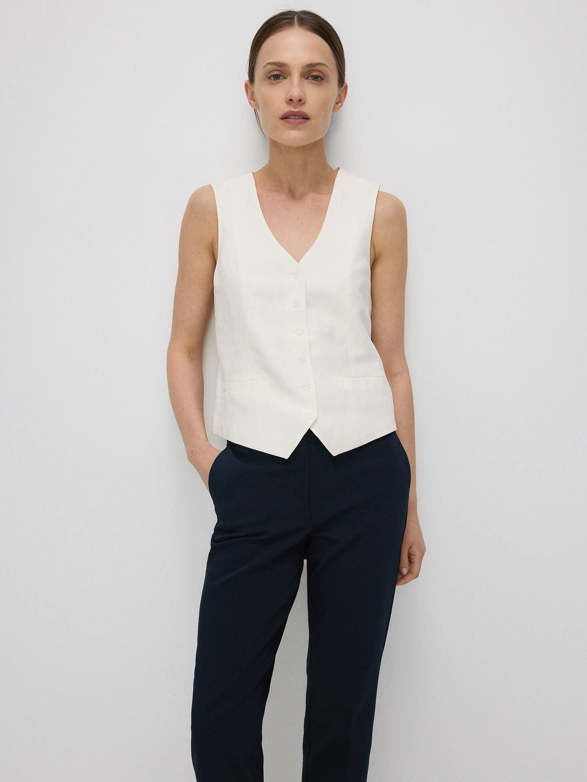 Navy Cigarette Trousers, , large image number 3
