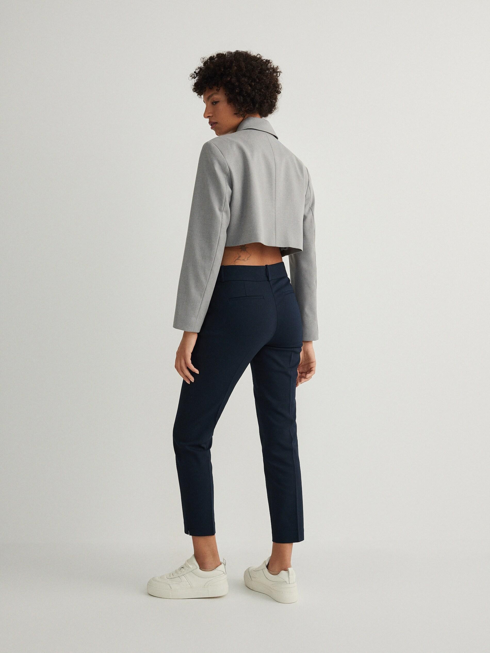 Navy Cigarette Trousers, , large image number 6