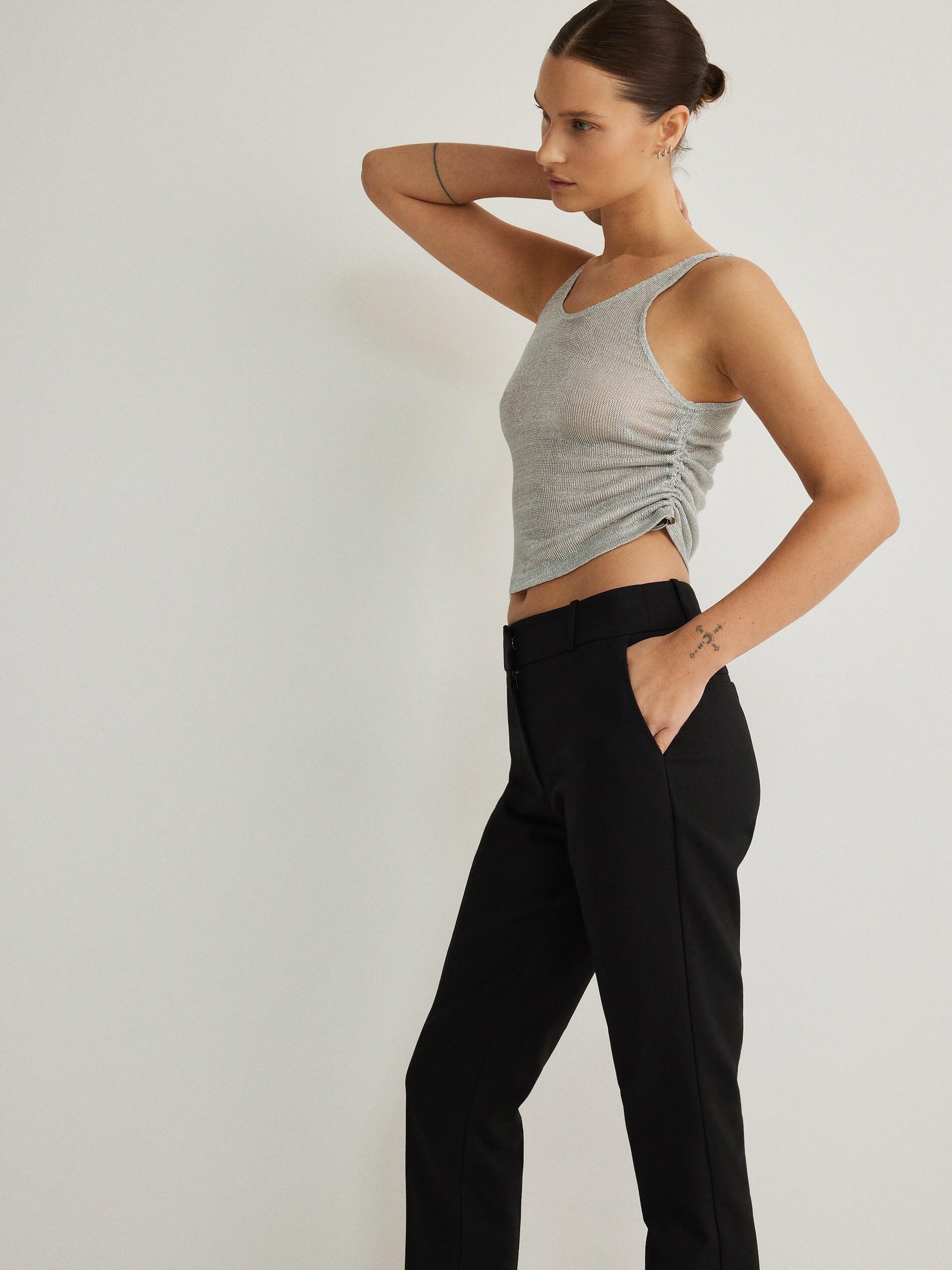 Black Cigarette Trousers, , large image number 2