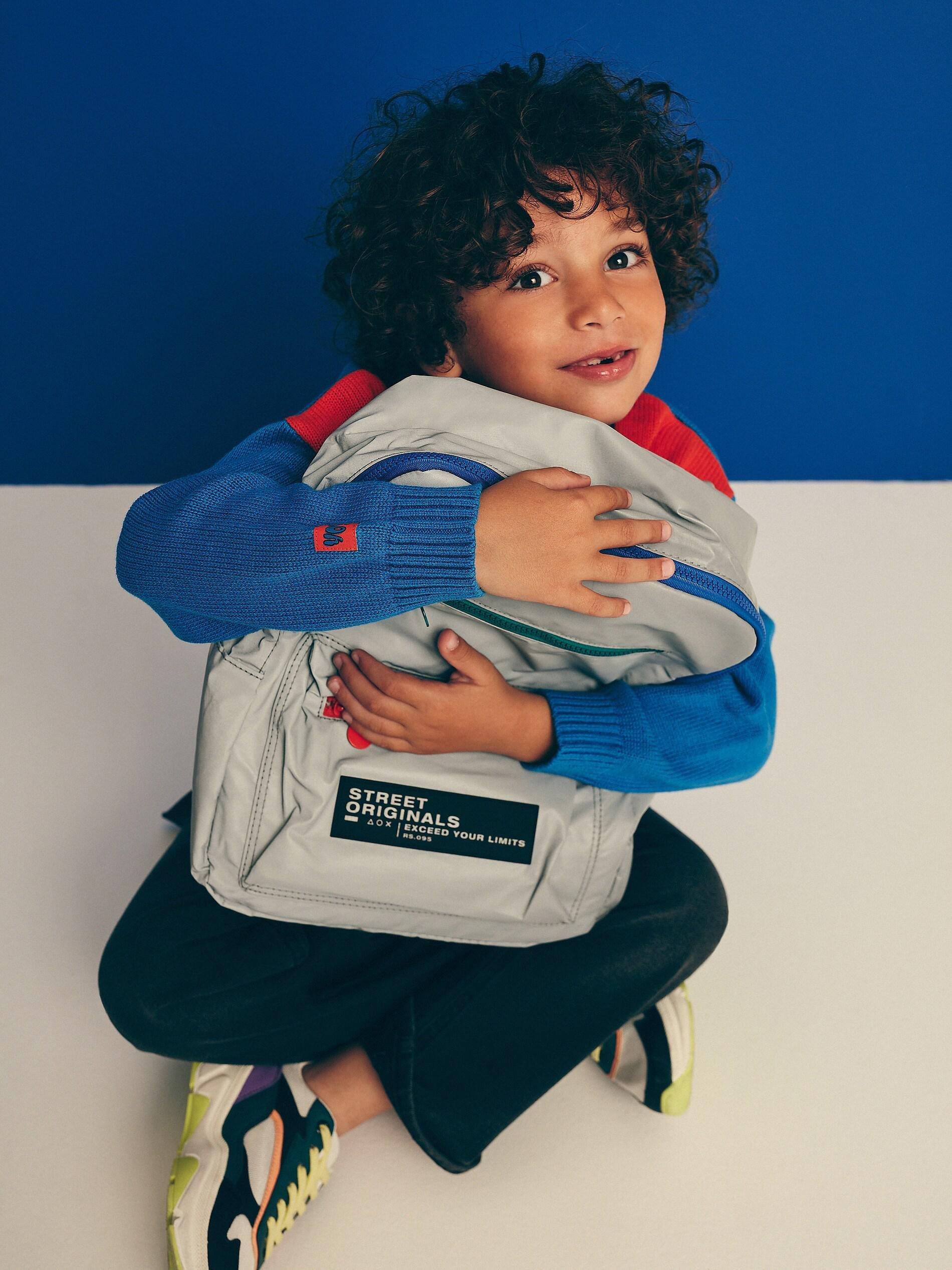 Light grey Reflective backpack with pockets, , large image number 1
