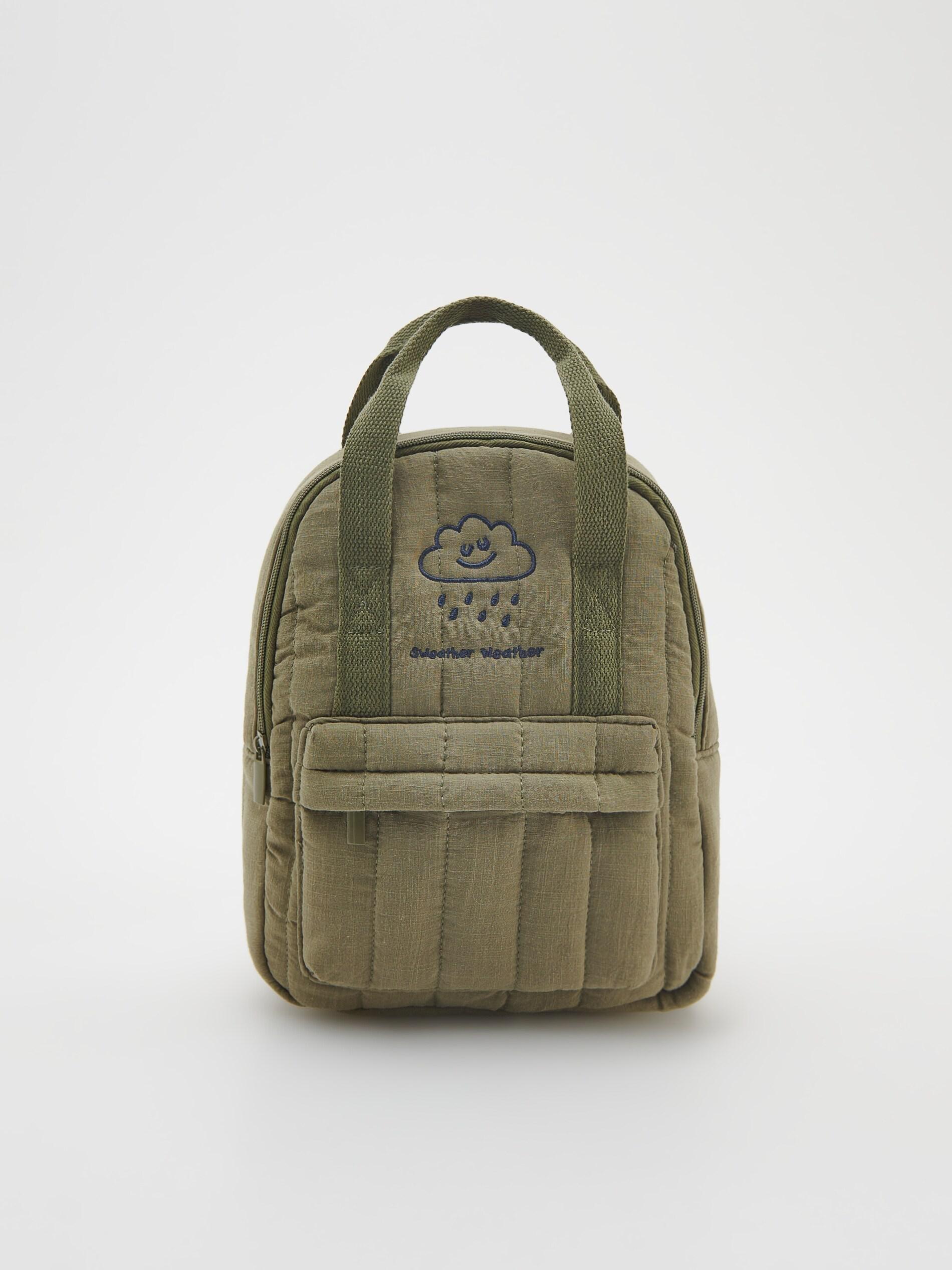 Green Embroidery Backpack, , large image number 0
