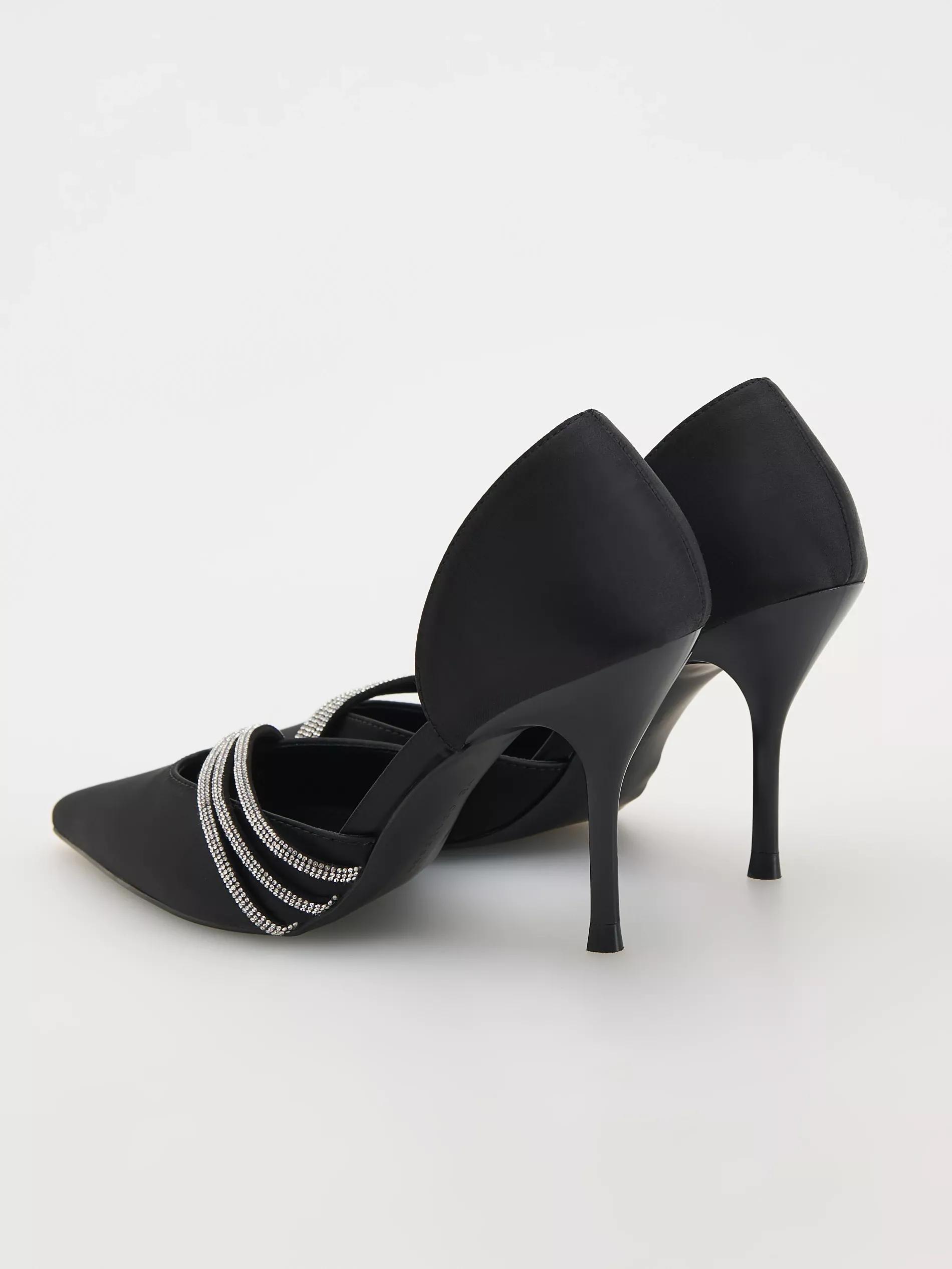Black Pumps With Decorative Straps, , large image number 5