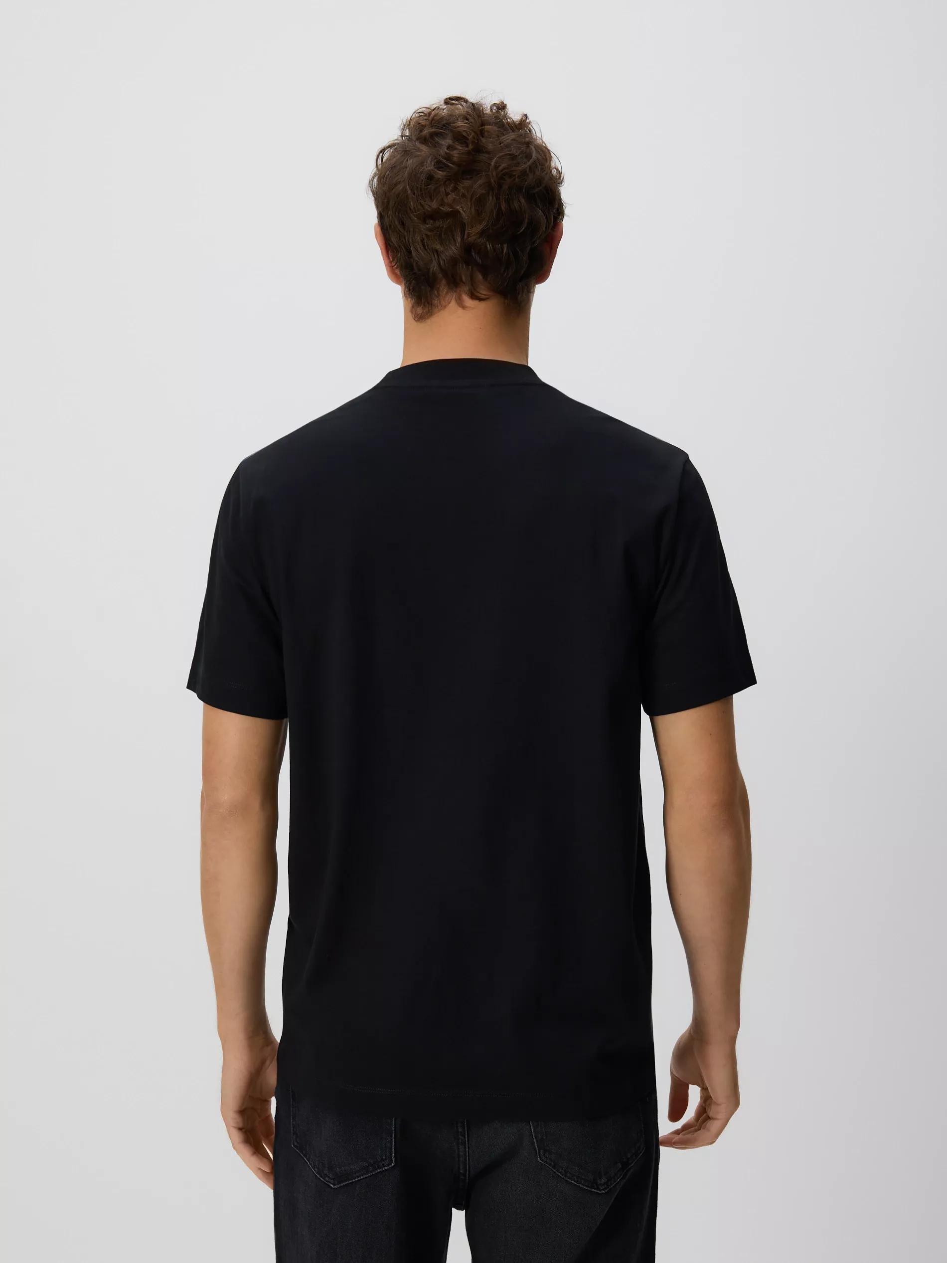 Black Regular Fit Printed T-Shirt, Black, large image number 3