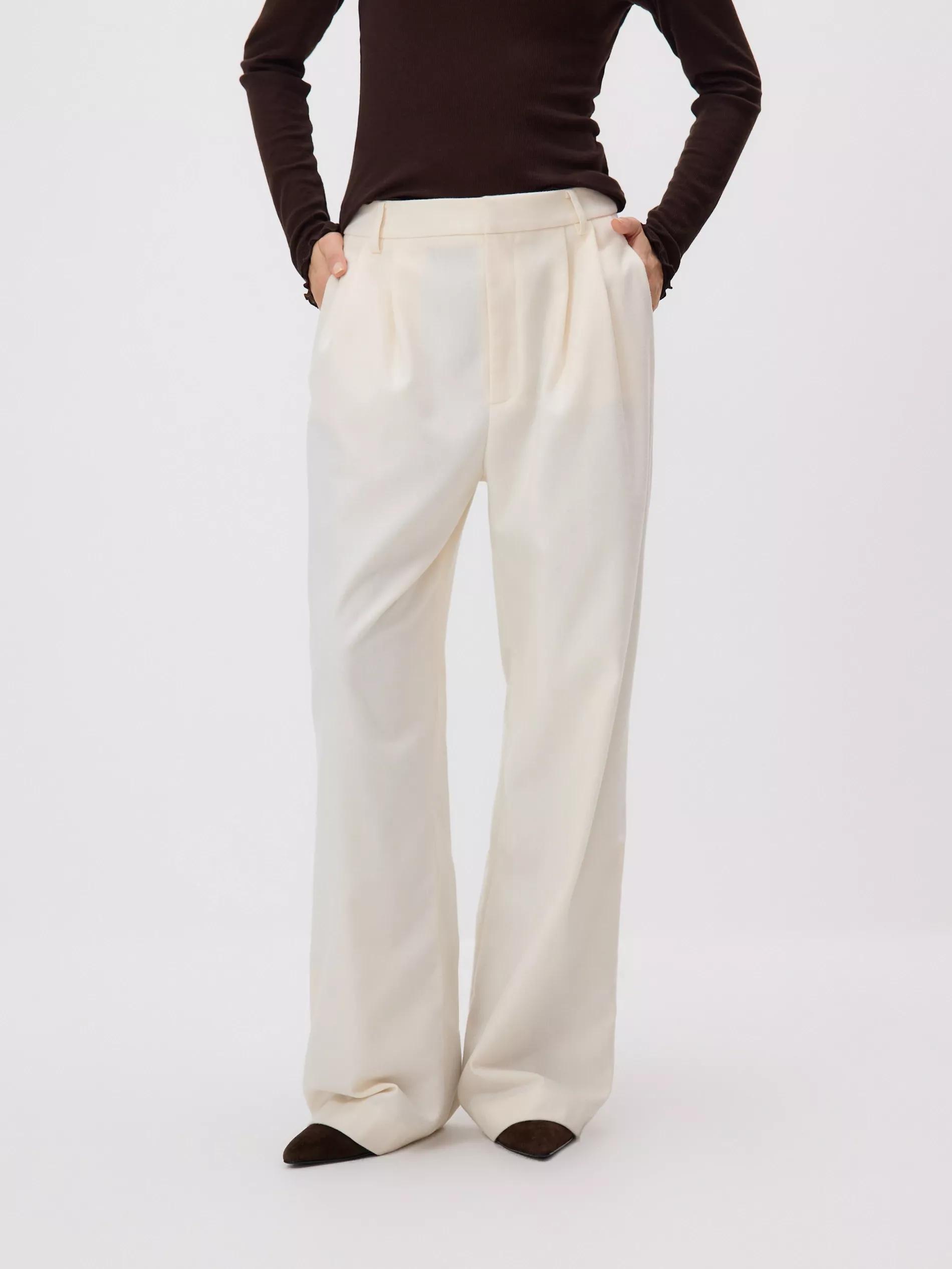 CREAM Trousers with pleats, Ivory, large image number 1