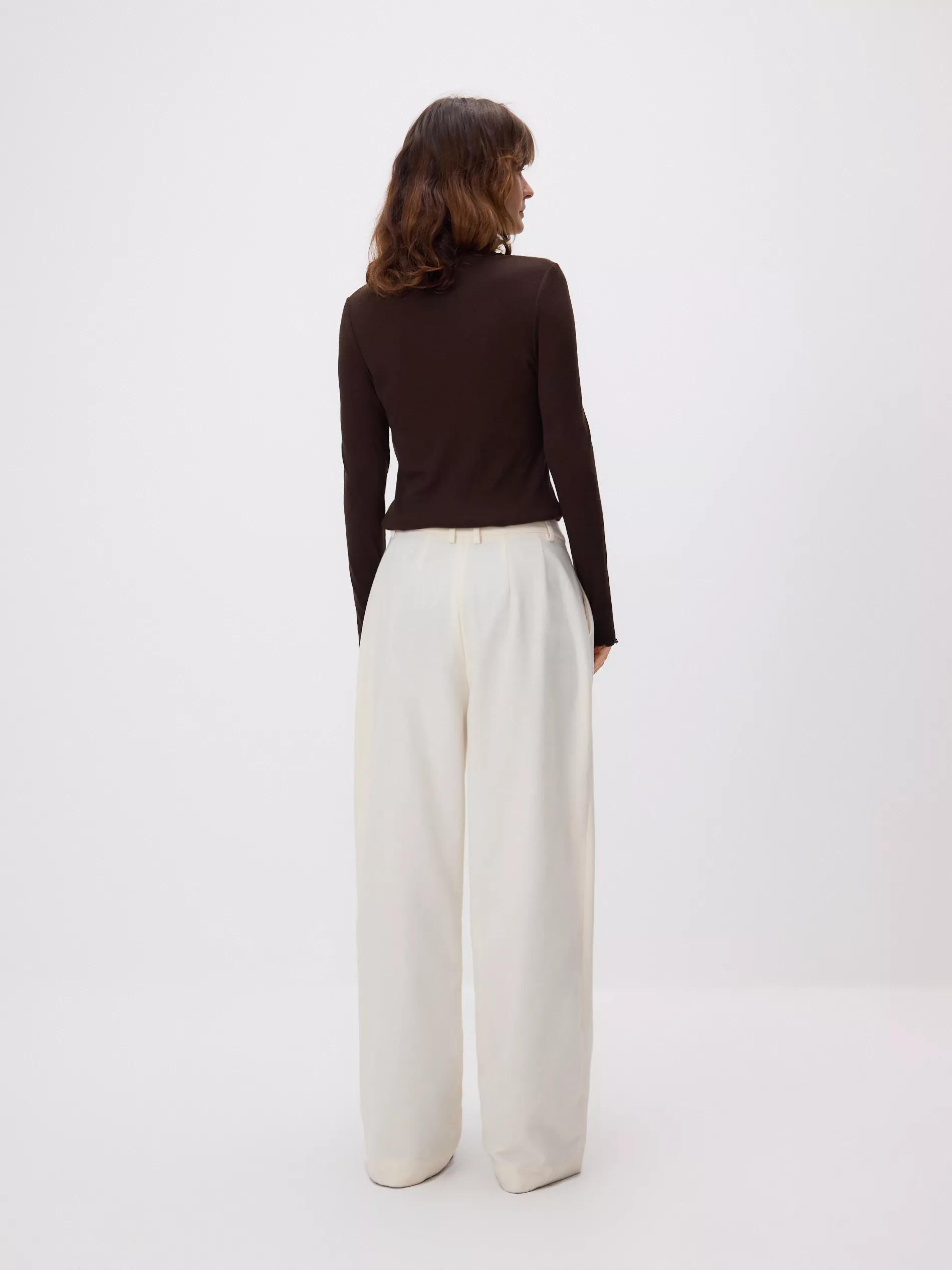 CREAM Trousers with pleats, Ivory, large image number 2