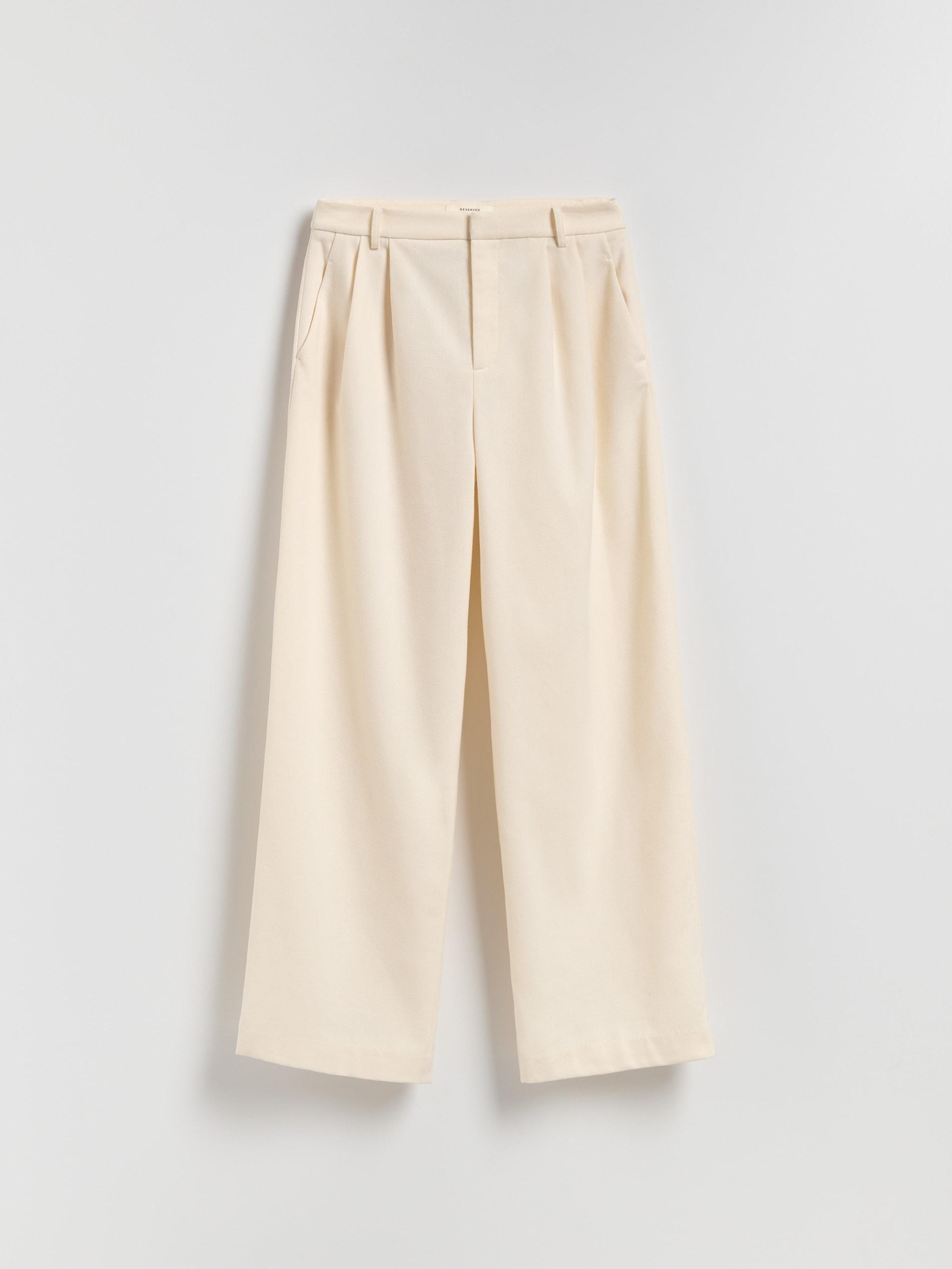 CREAM Trousers with pleats, Ivory, large image number 3