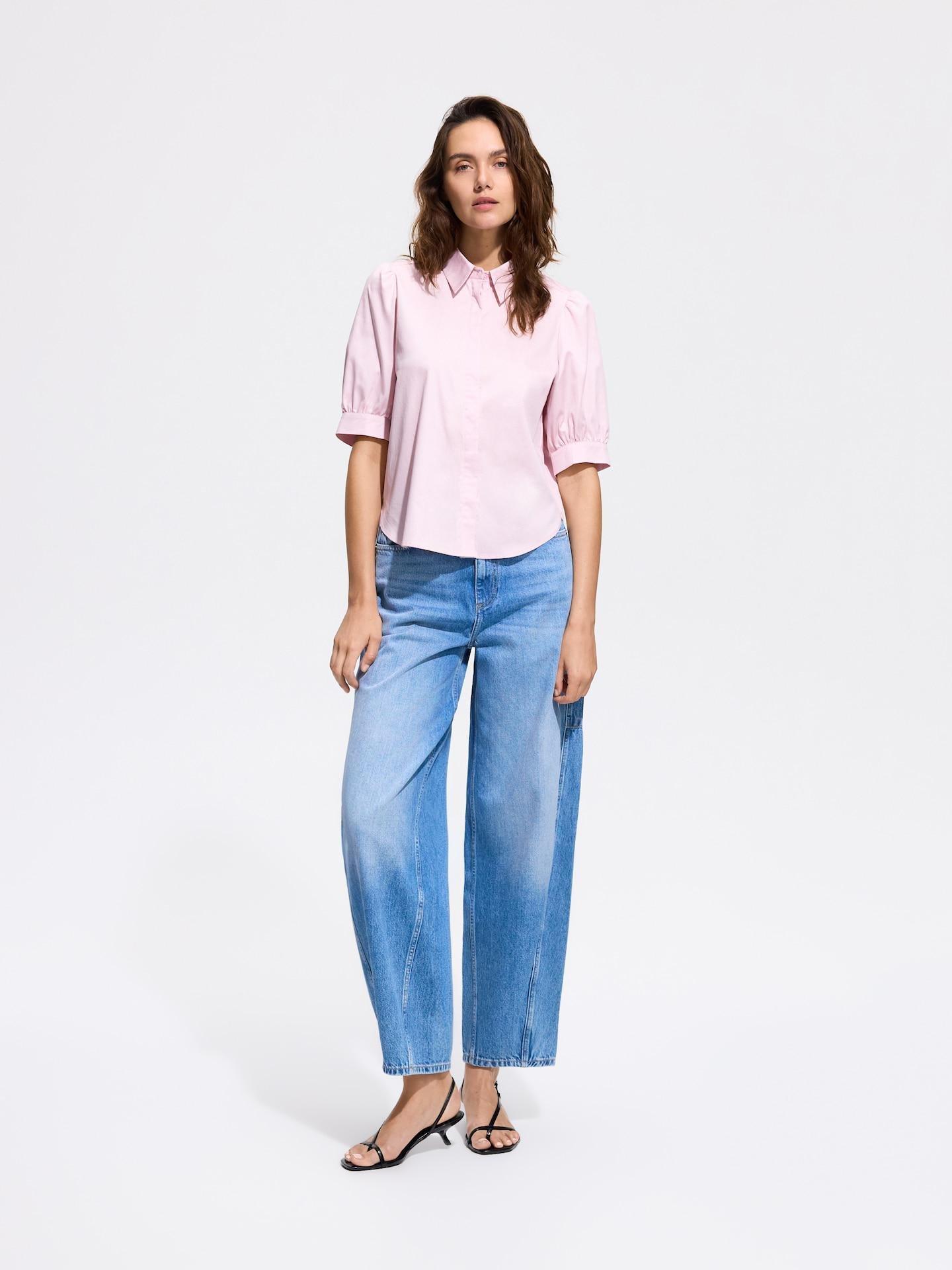 Pink Shirt With Puffy Sleeves, Pink, medium