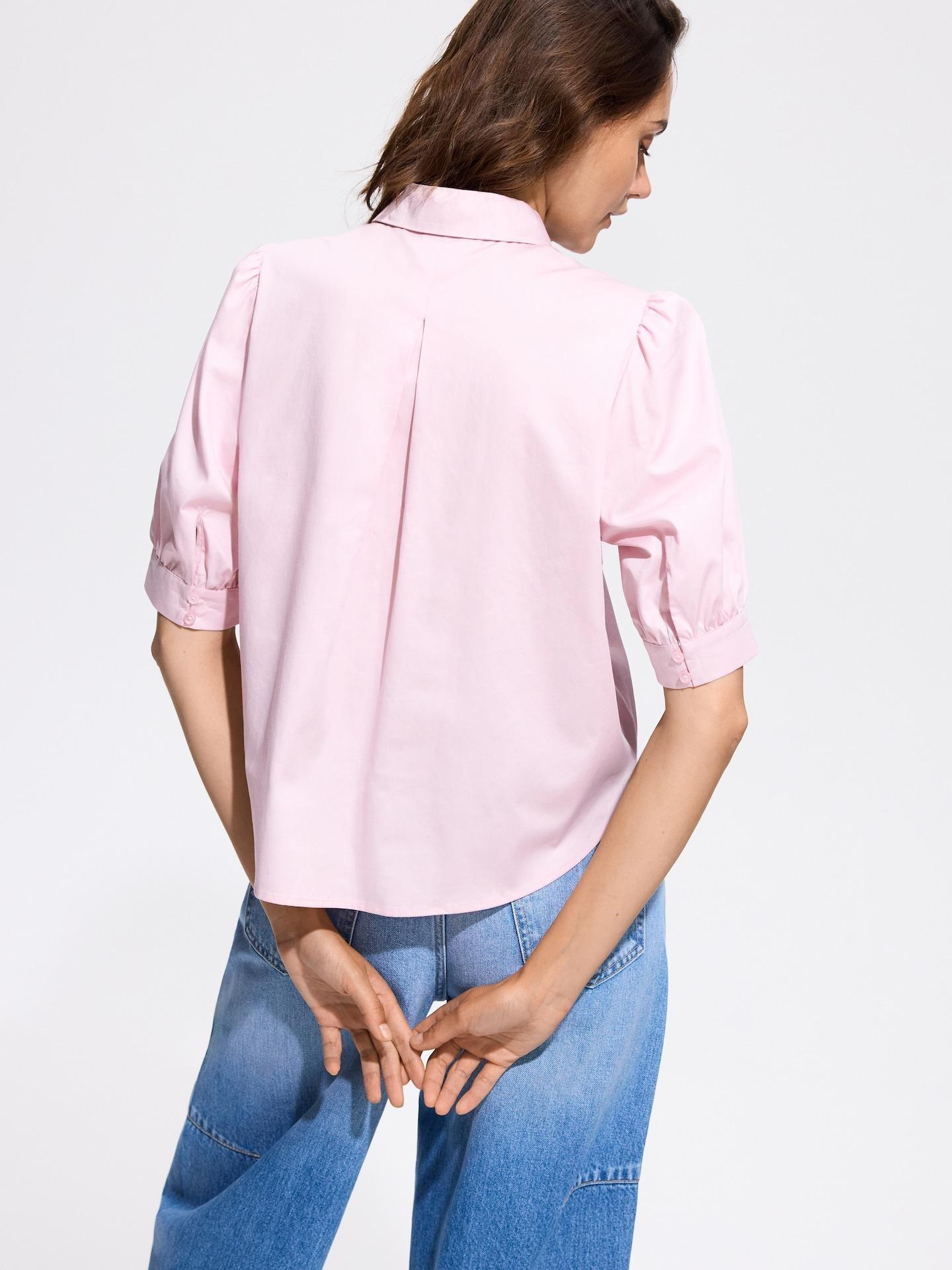 Pink Shirt With Puffy Sleeves, Pink, large image number 3