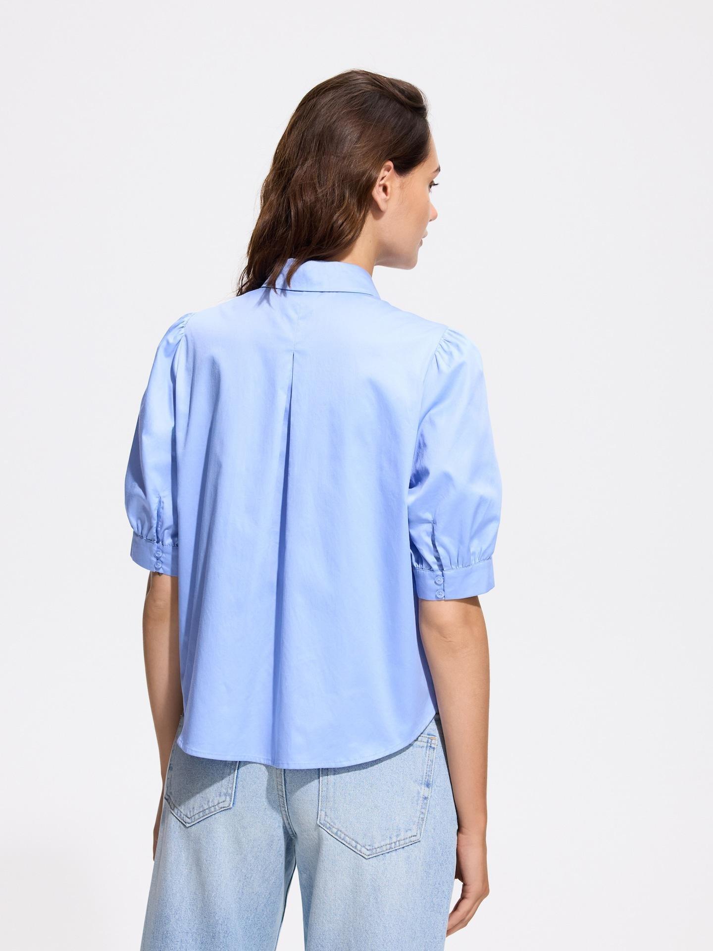 Blue Shirt With Puffy Sleeves, Blue, large image number 2