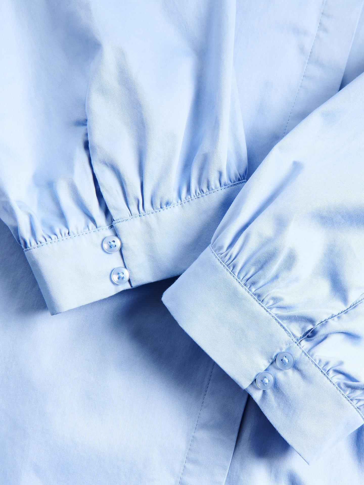 Blue Shirt With Puffy Sleeves, Blue, large image number 4