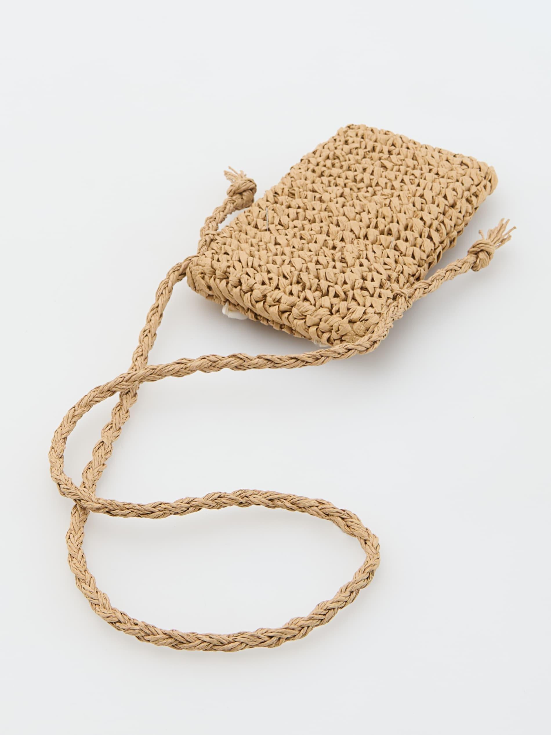 Beige Textured Handbag, Kids Girls, Ivory, large image number 5