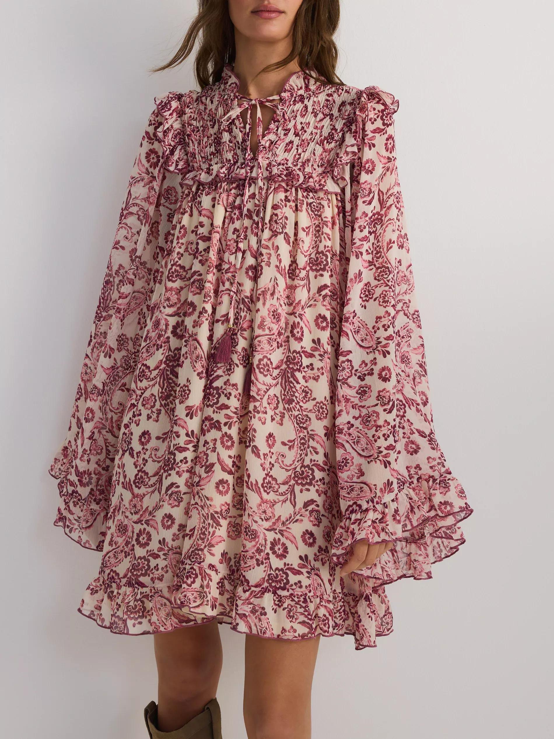 Pink Mini Dress With Pattern, , large image number 2
