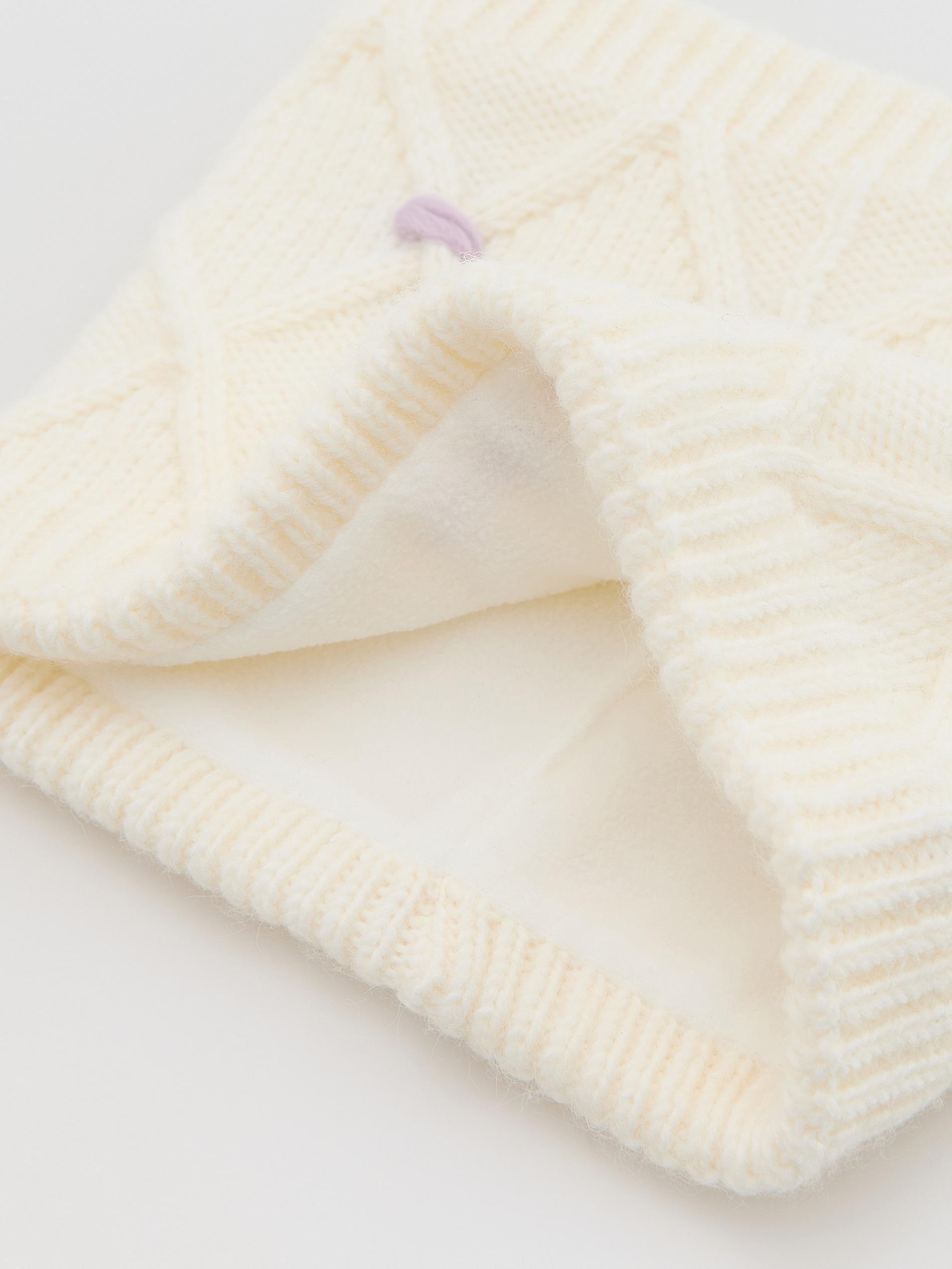 Cream Snood With Knots, Ivory, medium