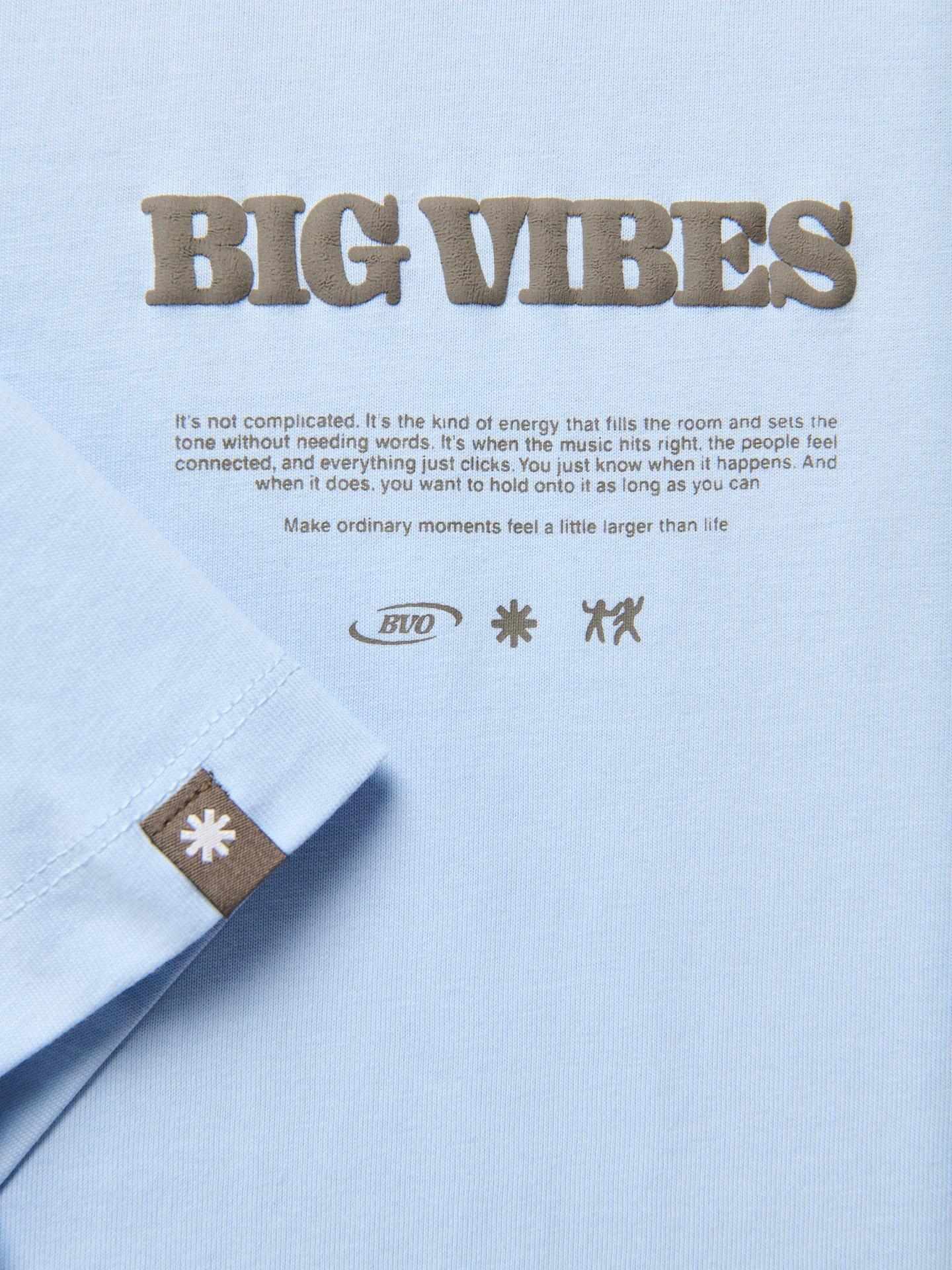 Blue Boxy Cut T-Shirt With Back Print, Blue, large image number 6