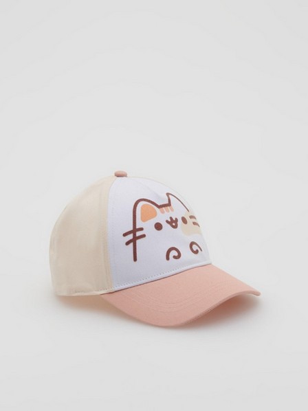 Reserved - قبعة بيسبول بيضاء من pusheen ، فتاة أطفال