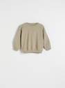 Reserved - light olive Cotton rich sweatshirt with print