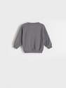 Reserved - dark grey Cotton rich sweatshirt with print