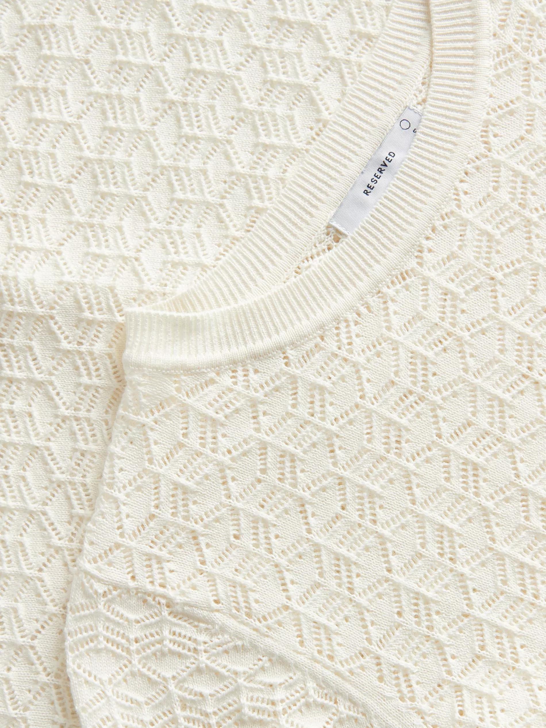 Beige Laced Patterned Top, , large image number 8