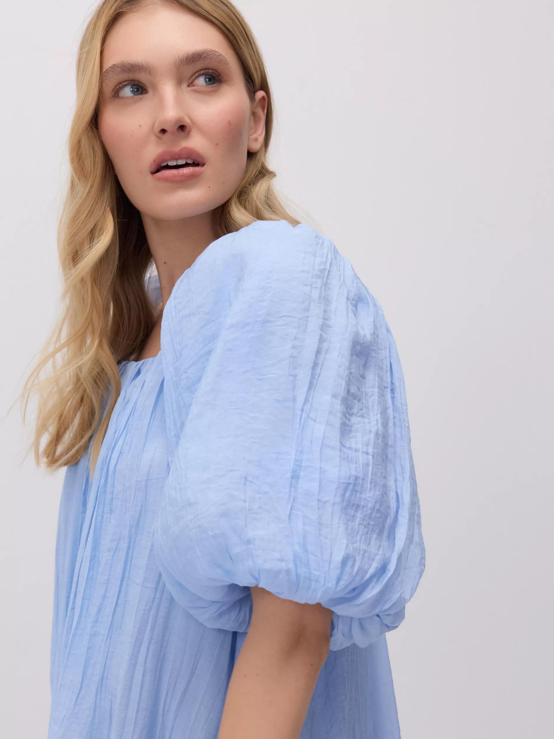 Blue Modal Rich Mini Dress, , large image number 3