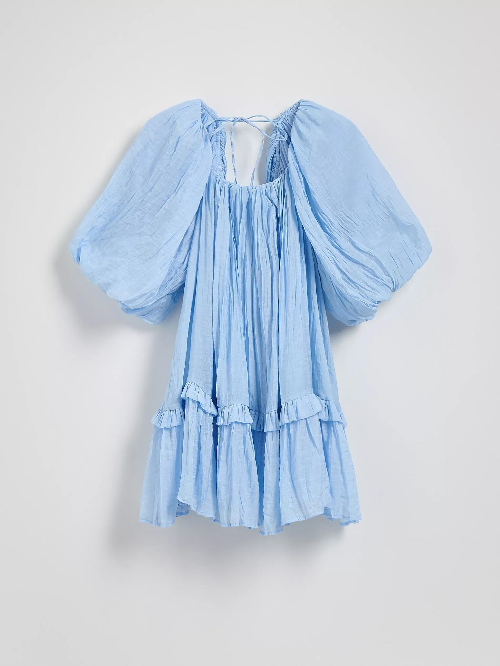 Blue Modal Rich Mini Dress, , large image number 5