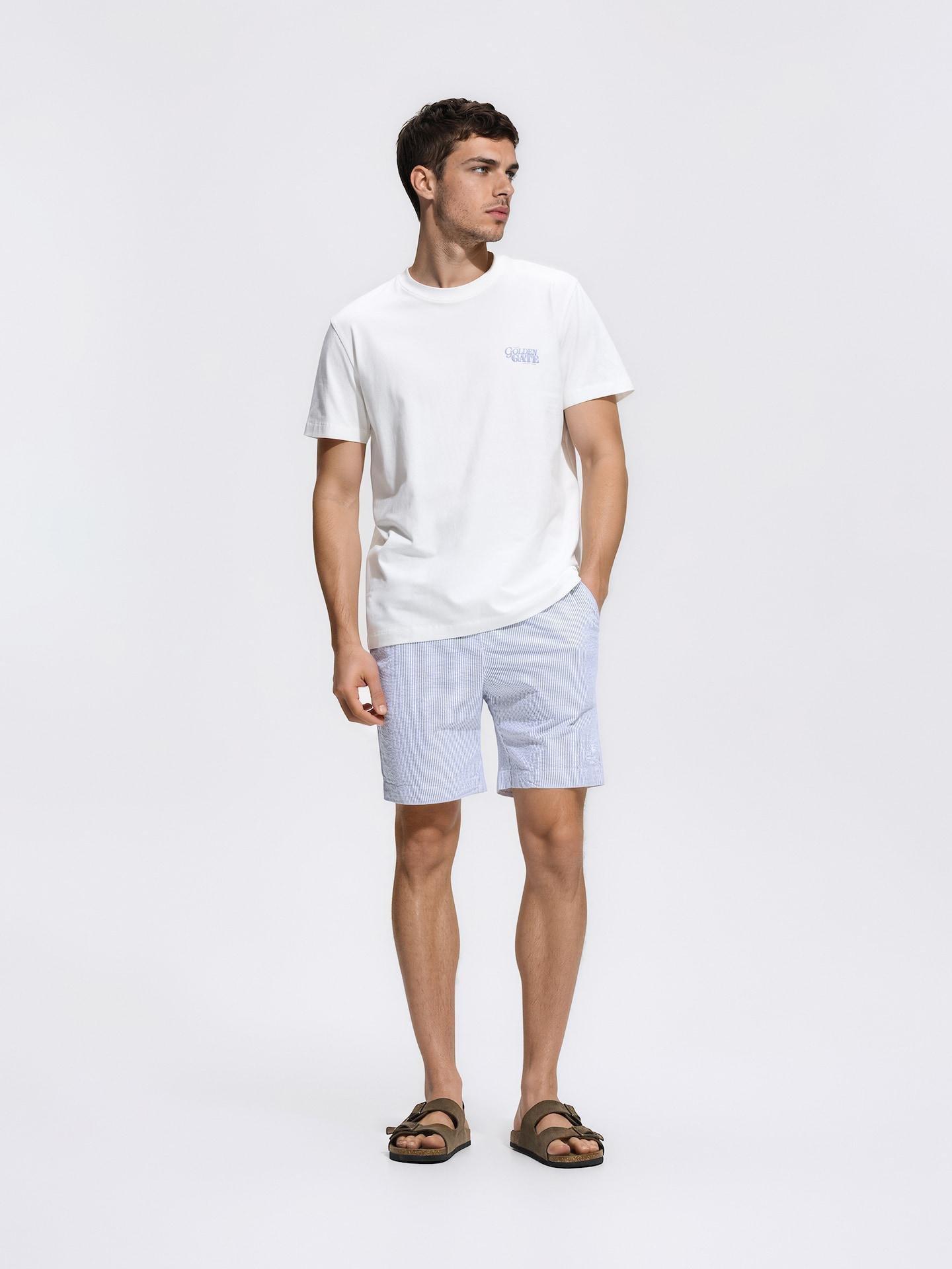 Cream Regular Fit Printed T-Shirt, Ivory, large image number 1