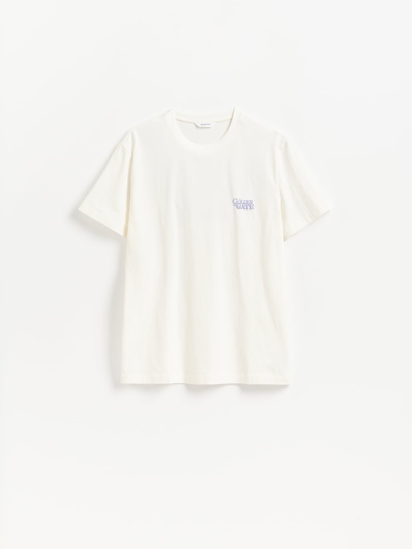 Cream Regular Fit Printed T-Shirt, Ivory, large image number 4
