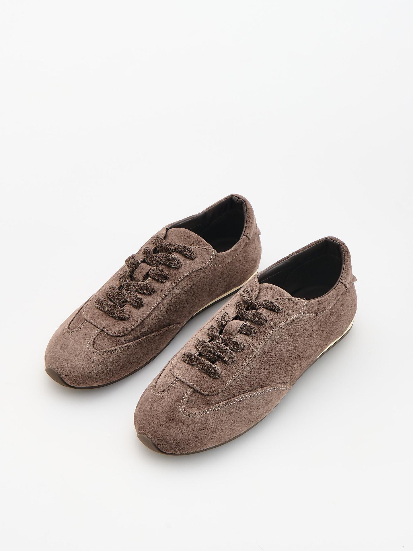 Purple Faux Suede Sneakers, Purple, medium