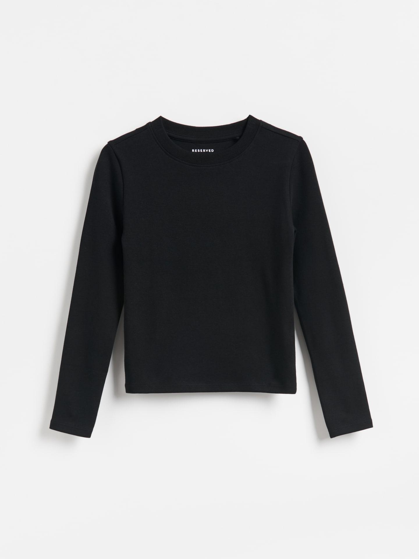 Black T-Shirt With Cotton Blend, Black, medium