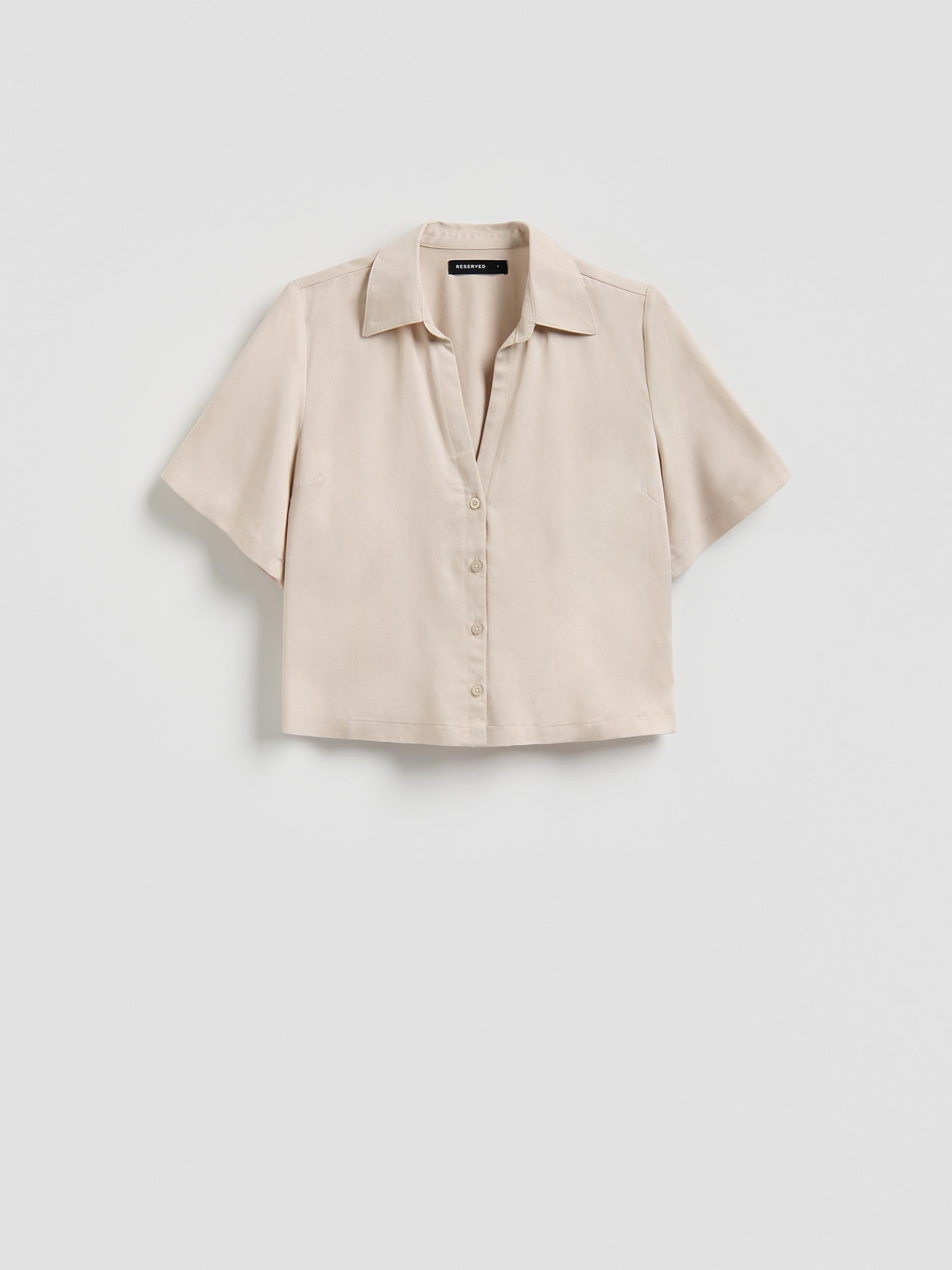 Beige Lyocell Shirt, Beige, large image number 3