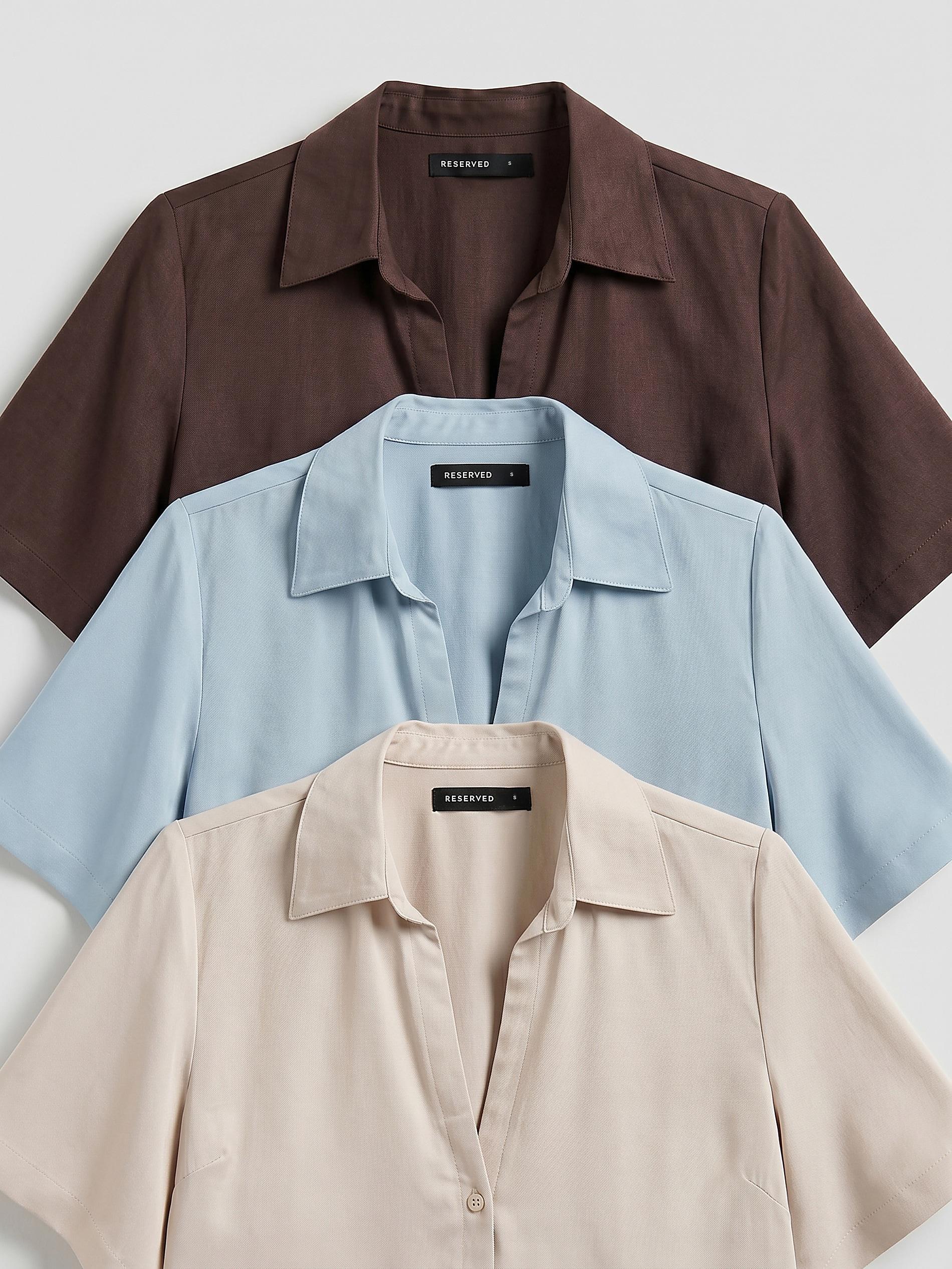 Beige Lyocell Shirt, Beige, large image number 5