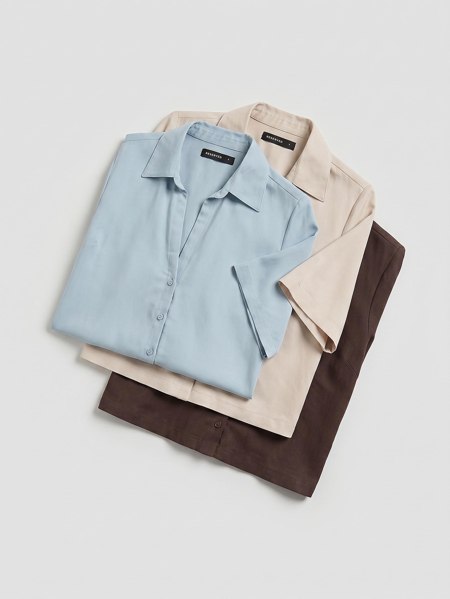 Blue Lyocell Shirt, Blue, large image number 5
