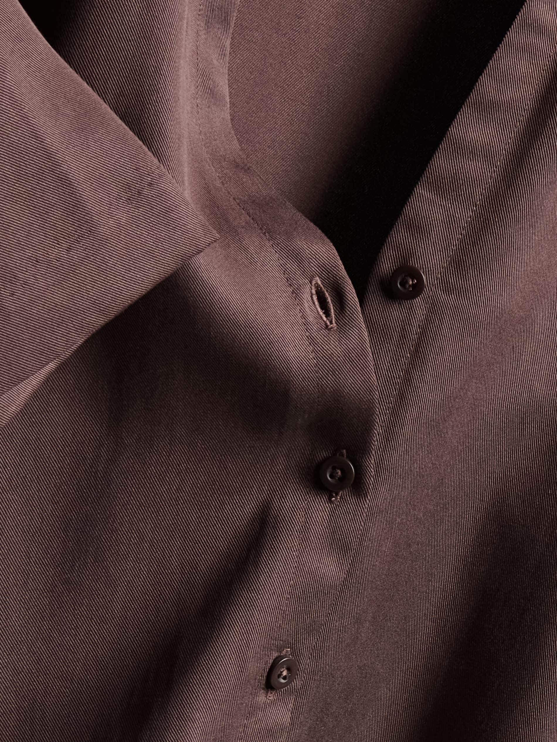 Brown Lyocell Shirt, Brown, large image number 4