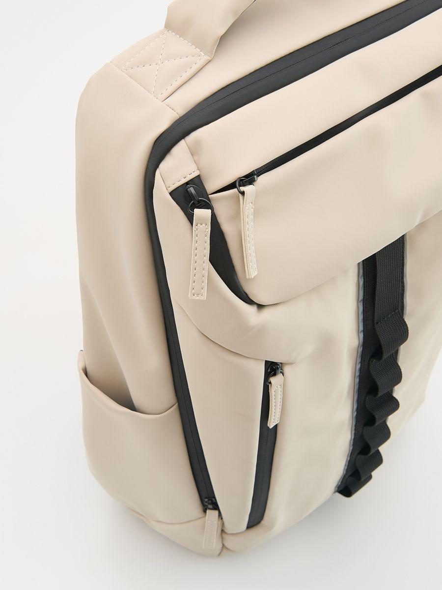 White Waterproof Backpack, White, large image number 2