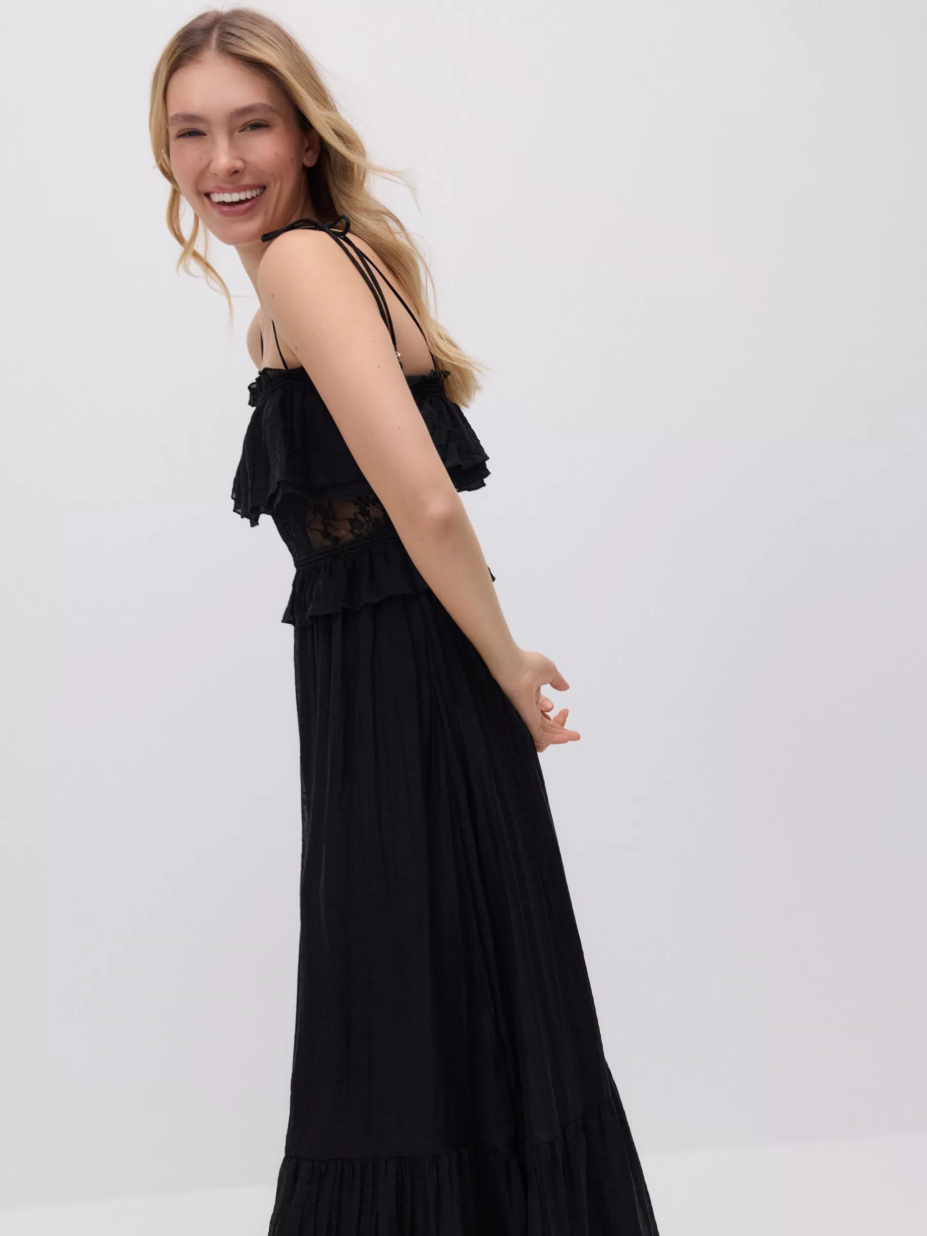 Black Maxi Dress, , large image number 1