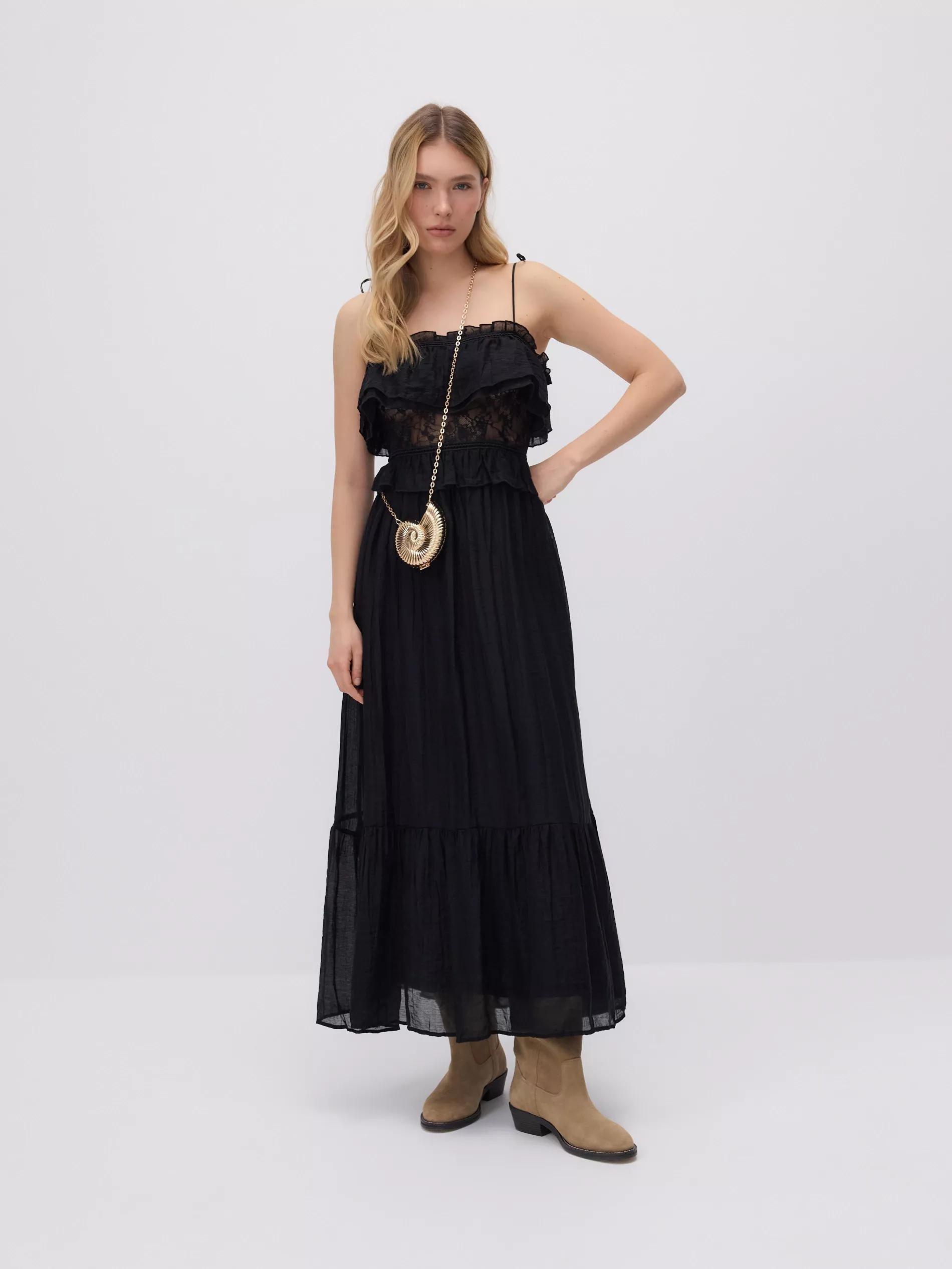 Black Maxi Dress, , large image number 5