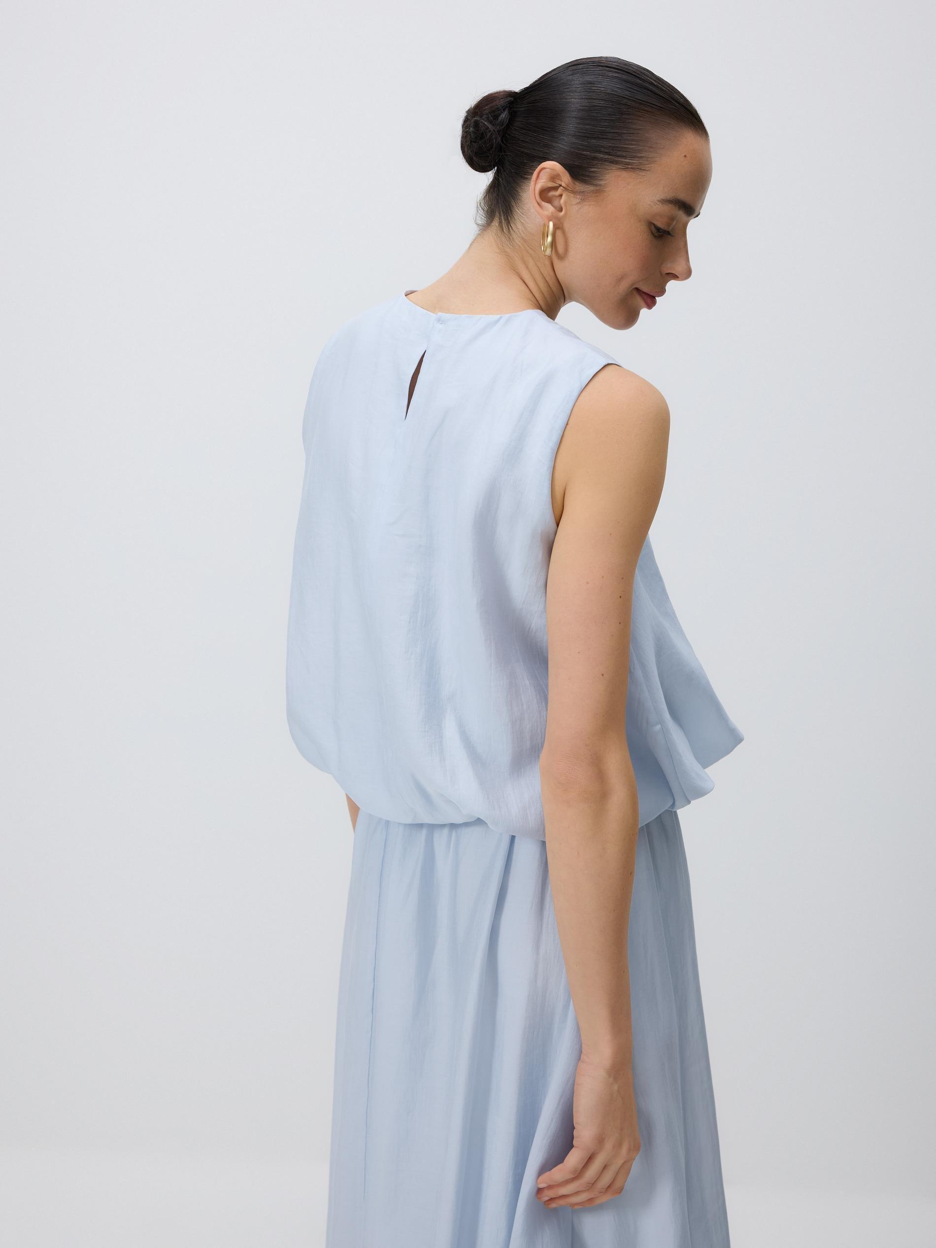 Blue Lyocell Blend Blouse, Blue, large image number 1