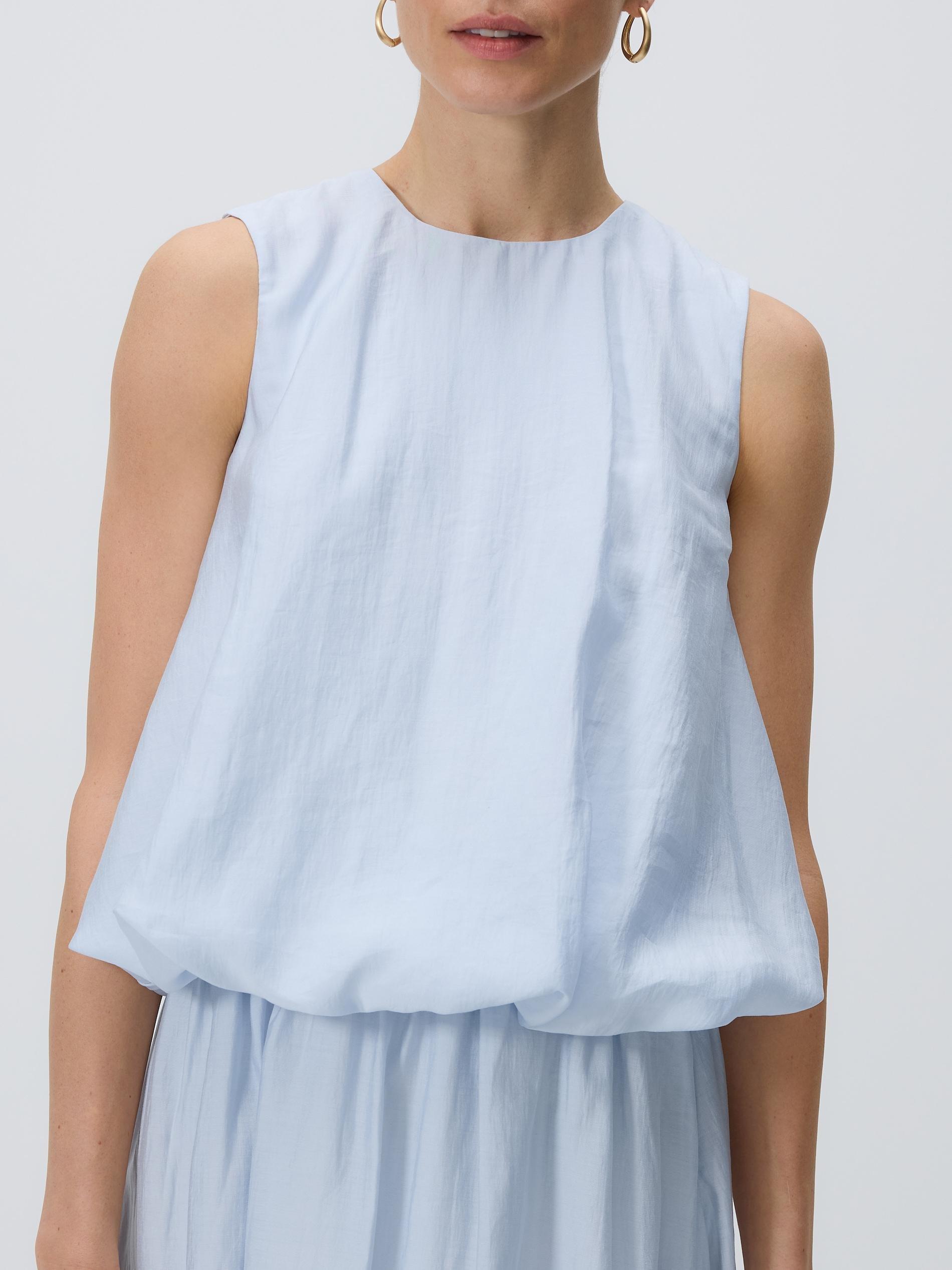 Blue Lyocell Blend Blouse, Blue, large image number 3