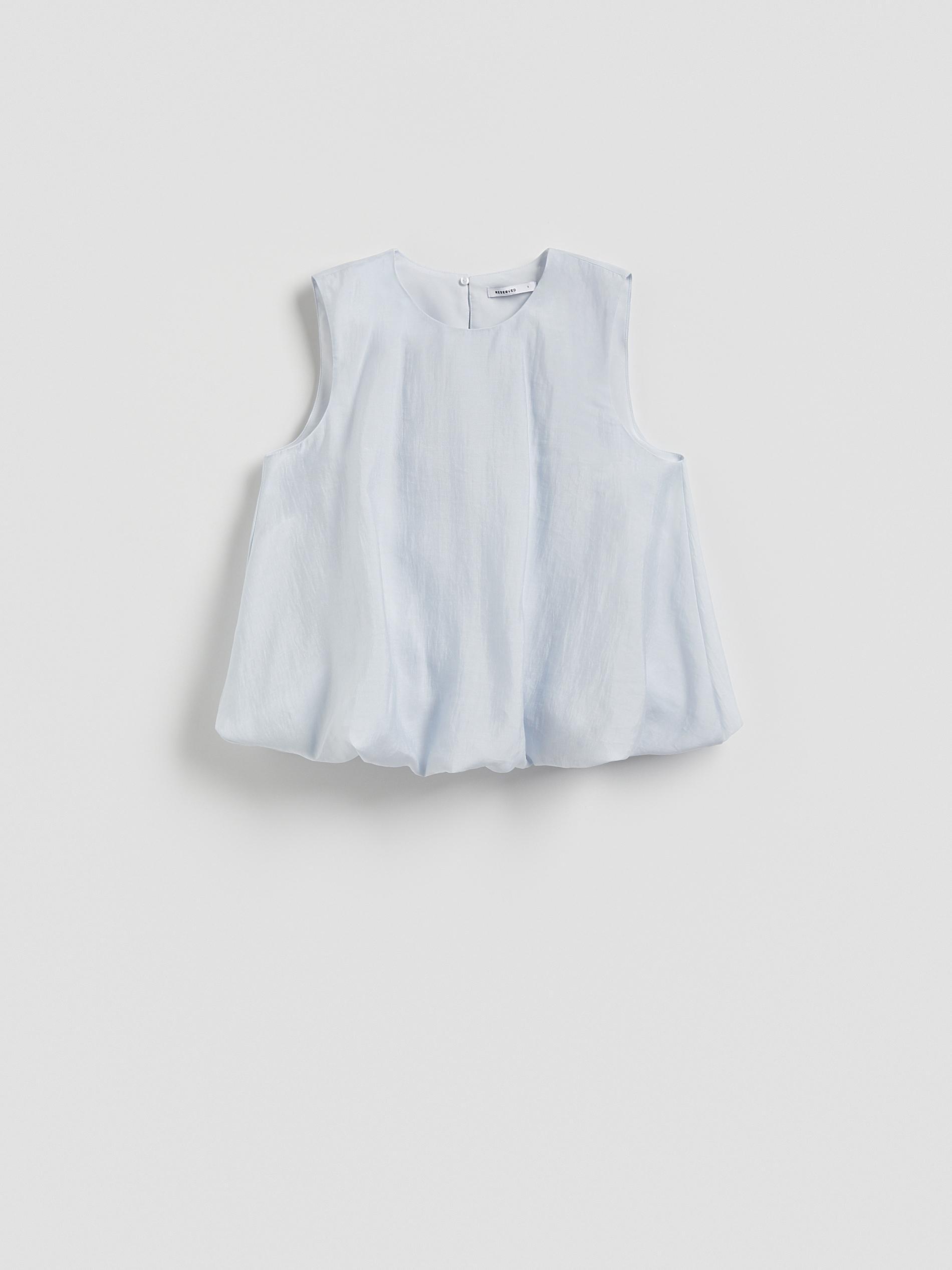 Blue Lyocell Blend Blouse, Blue, large image number 4