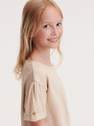 Reserved - Beige Linen Blend T-Shirt, Kids Girls