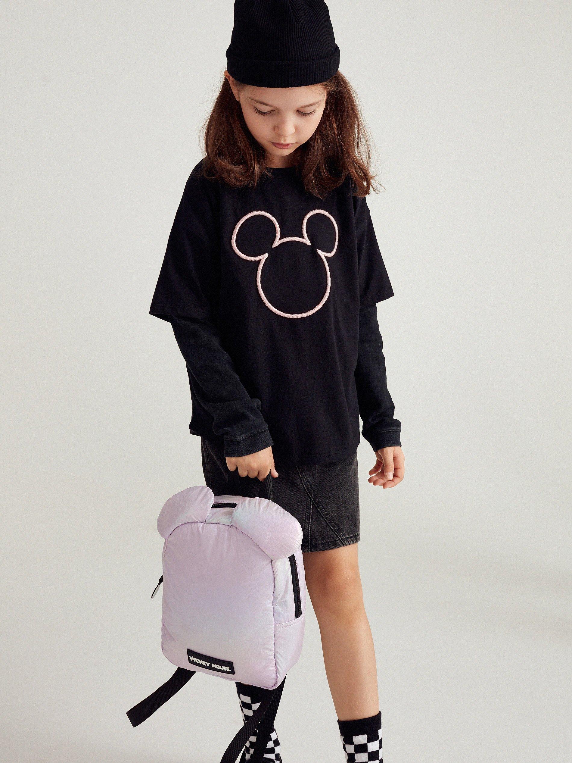 Violet Mickey Mouse Backpack, Kids Girl, , large image number 0