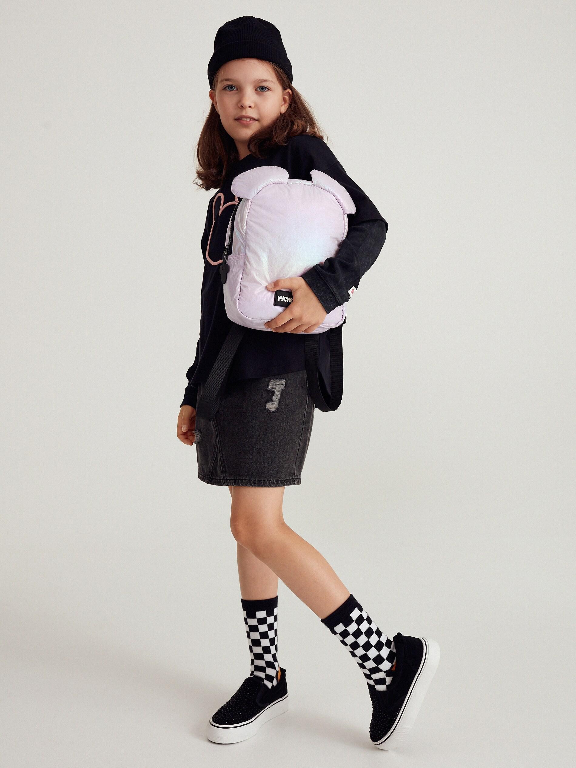 Violet Mickey Mouse Backpack, Kids Girl, , large image number 7
