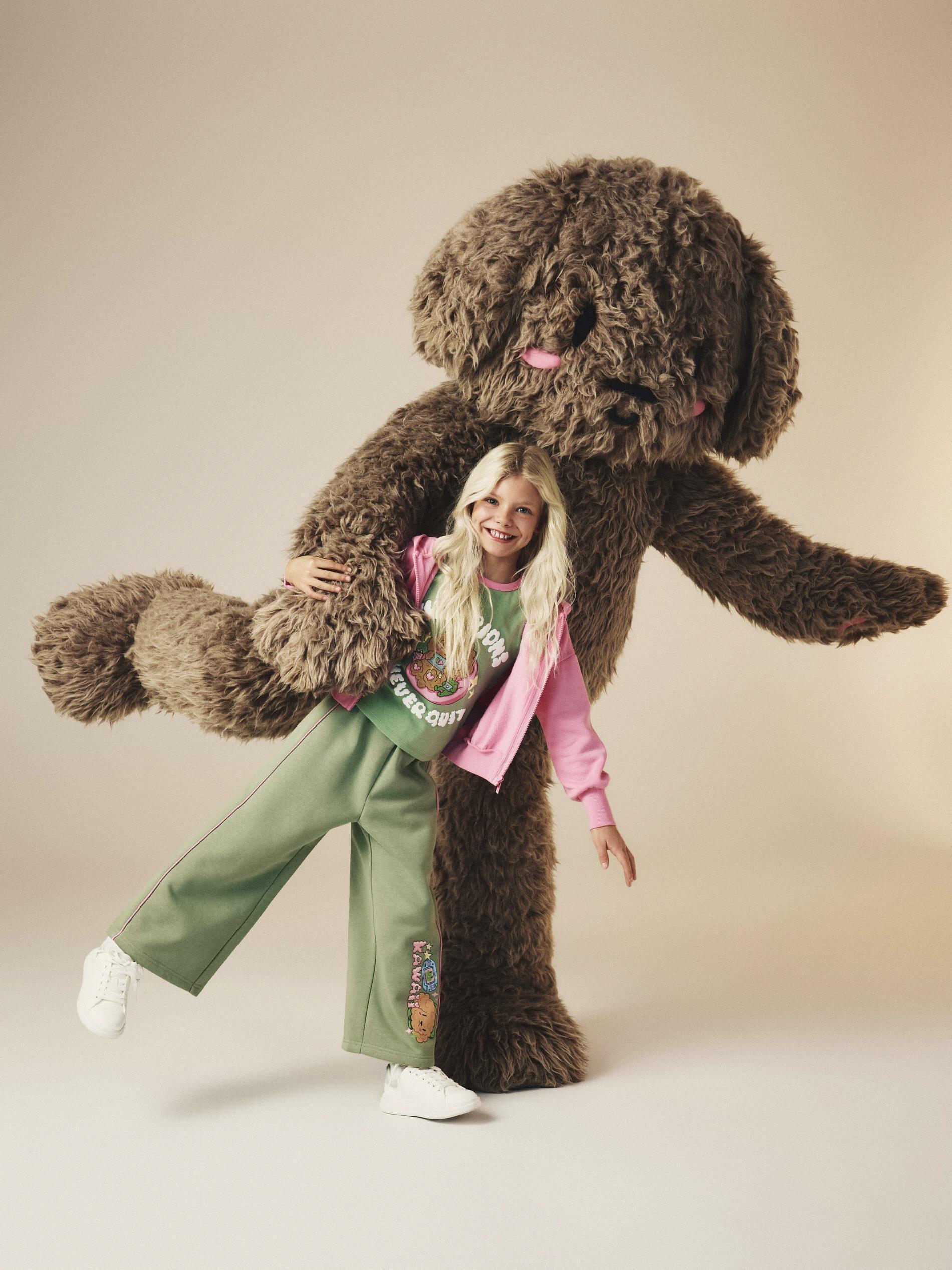 Green Cotton T-Shirt With Boffie & Poko Print, Green, large image number 5