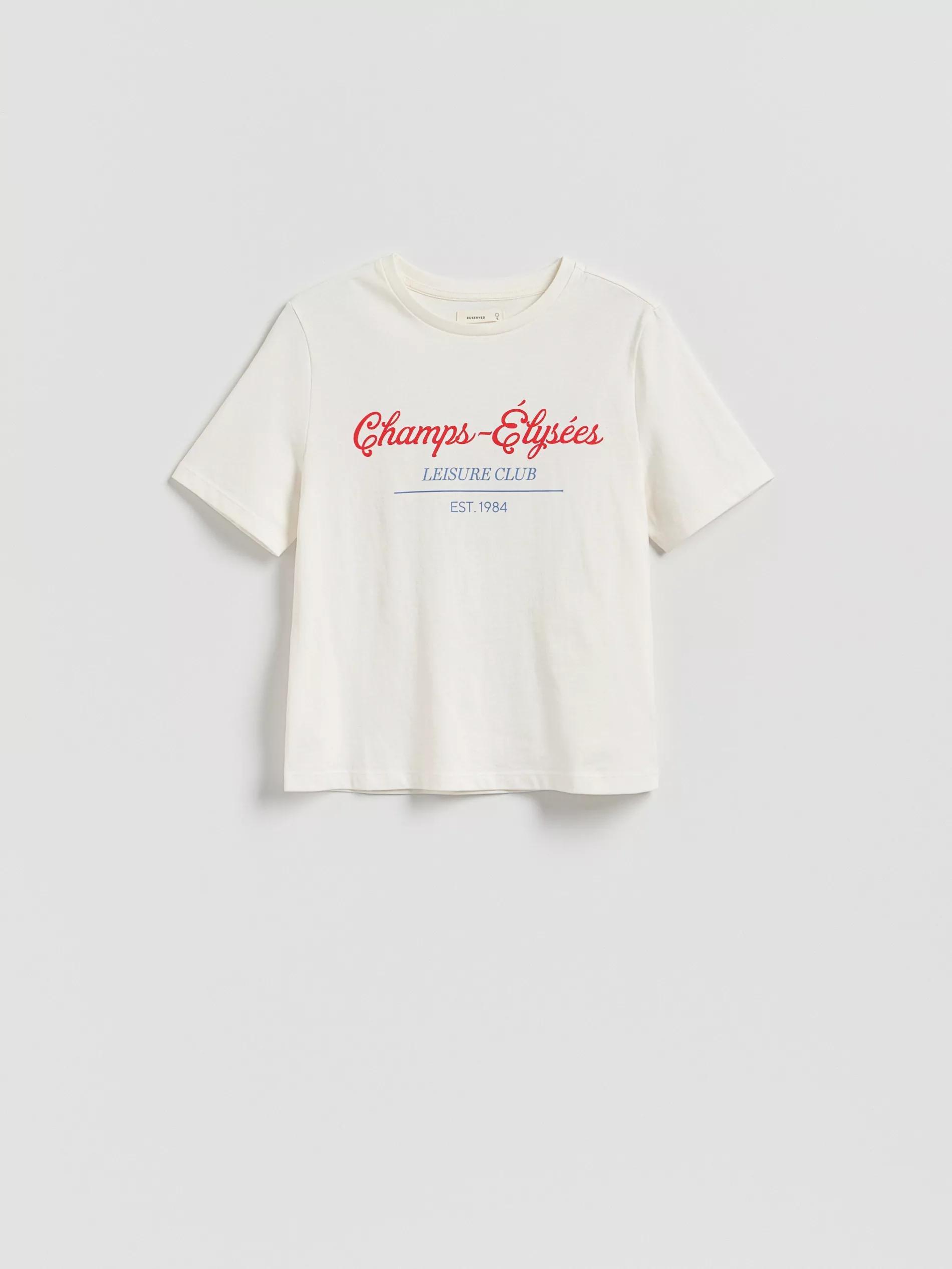 White T-Shirt With Print, , large image number 0