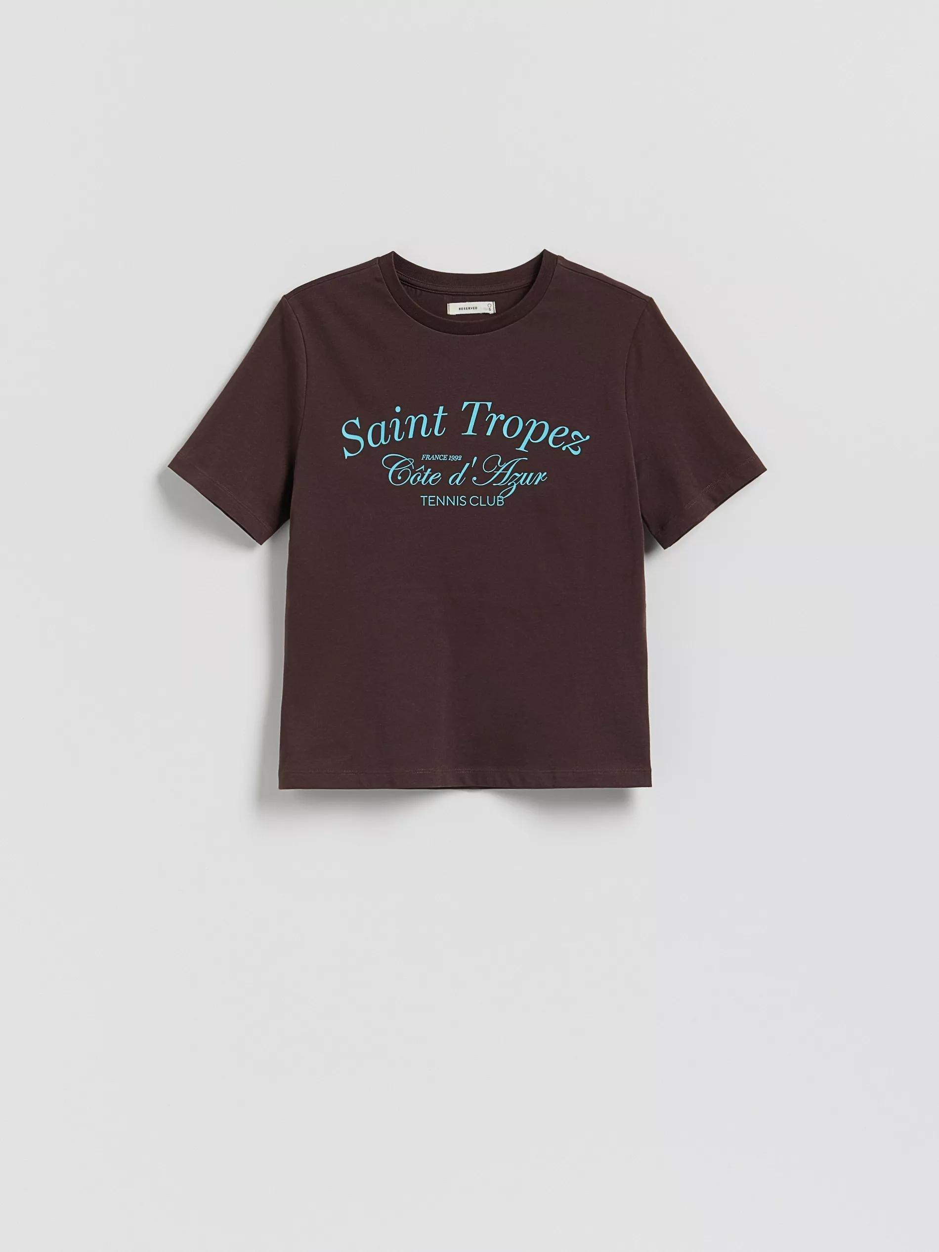 Brown T-Shirt With Print, , large image number 0