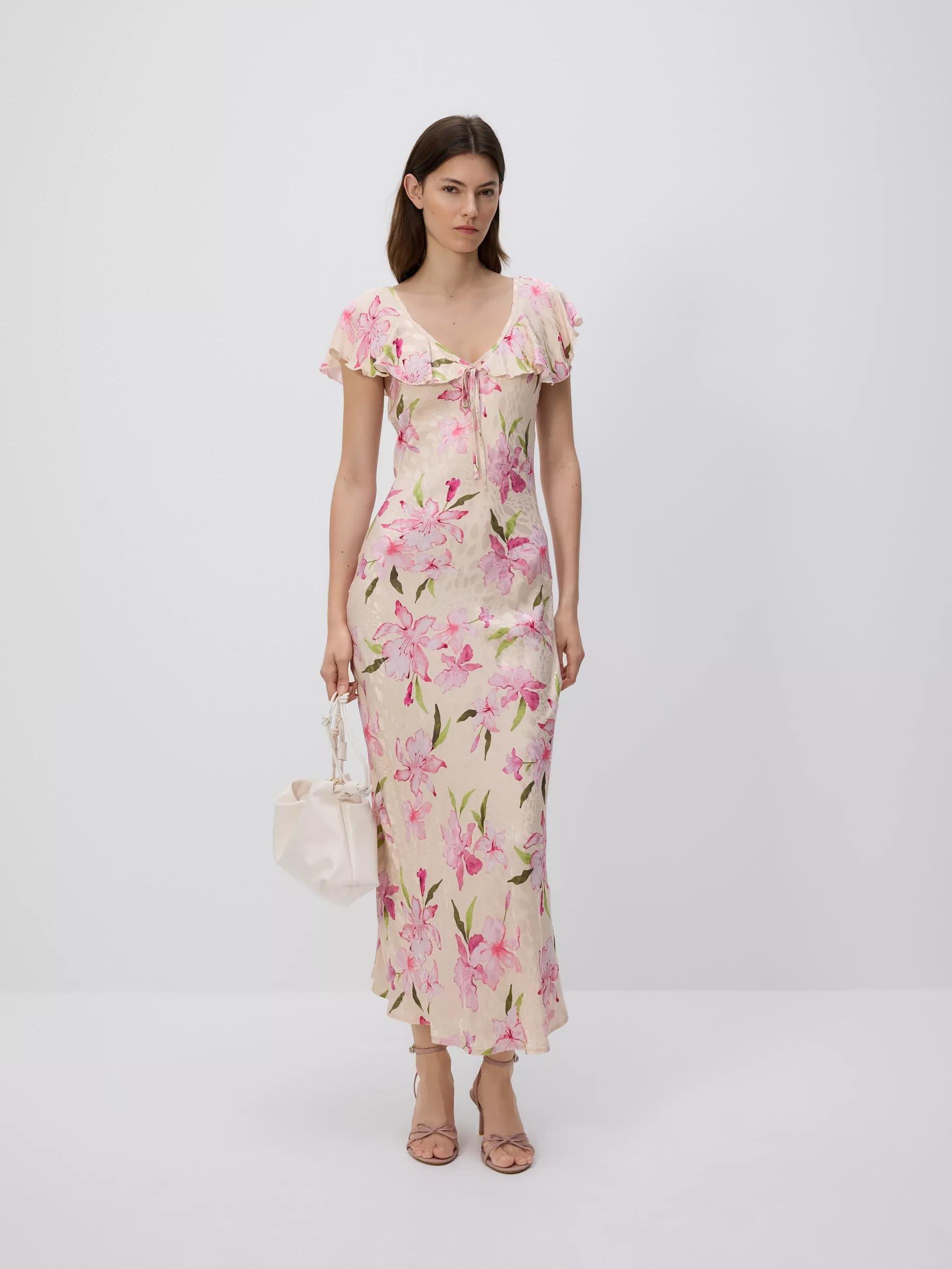 Multicolour Floral Pattern Maxi Dress, , large image number 0