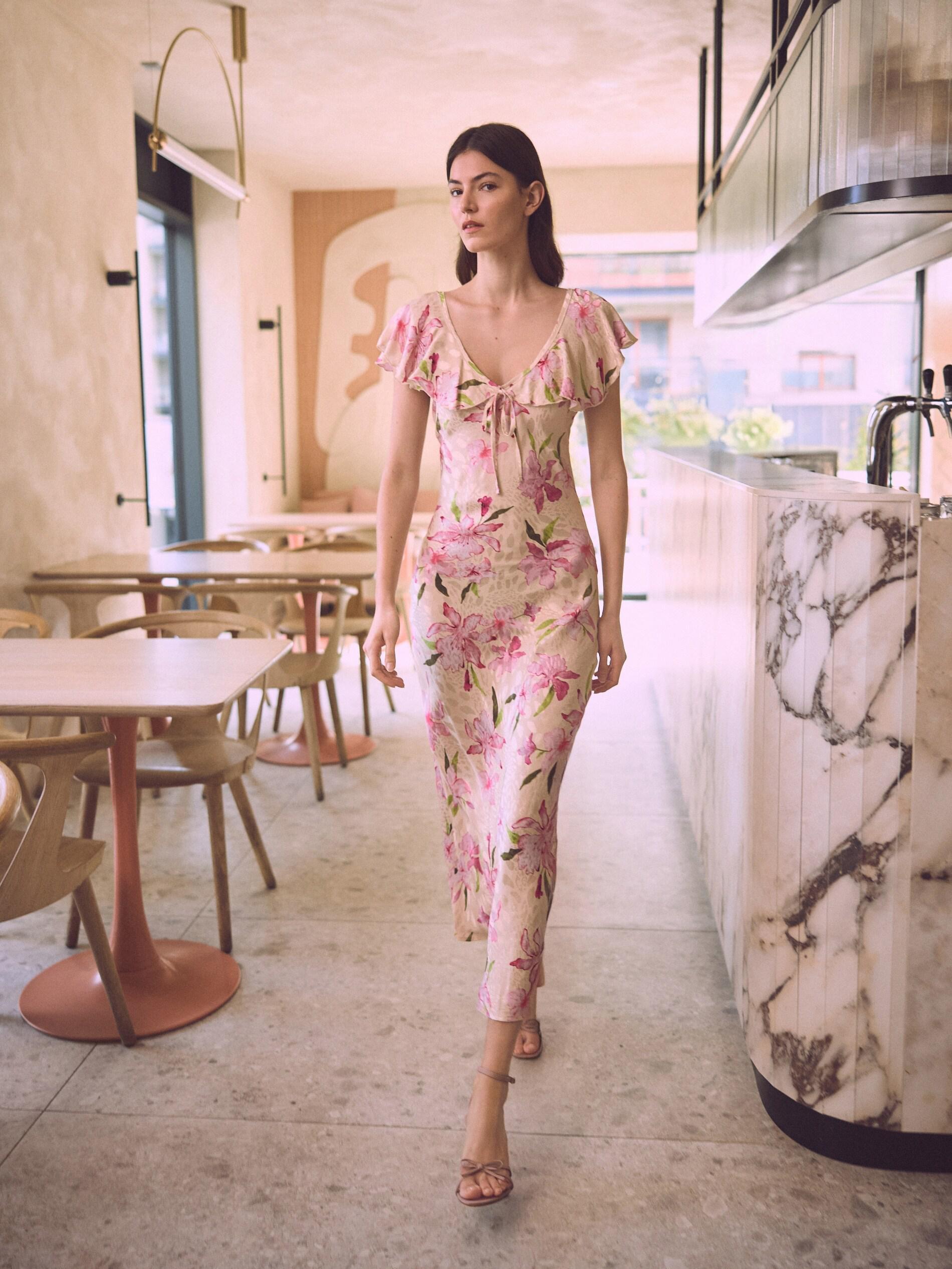 Multicolour Floral Pattern Maxi Dress, Multicolor, large image number 2