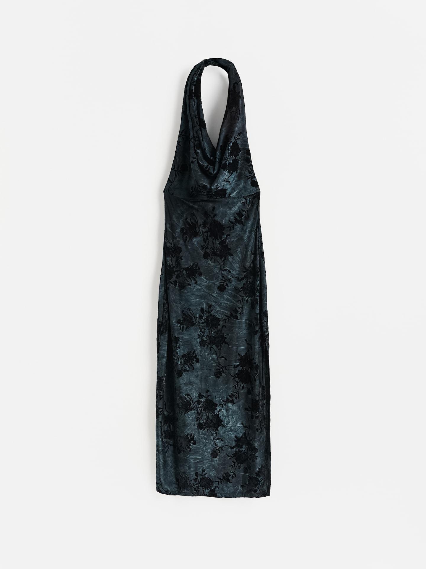 Black Dress With Decorative Trim, Black, large image number 3