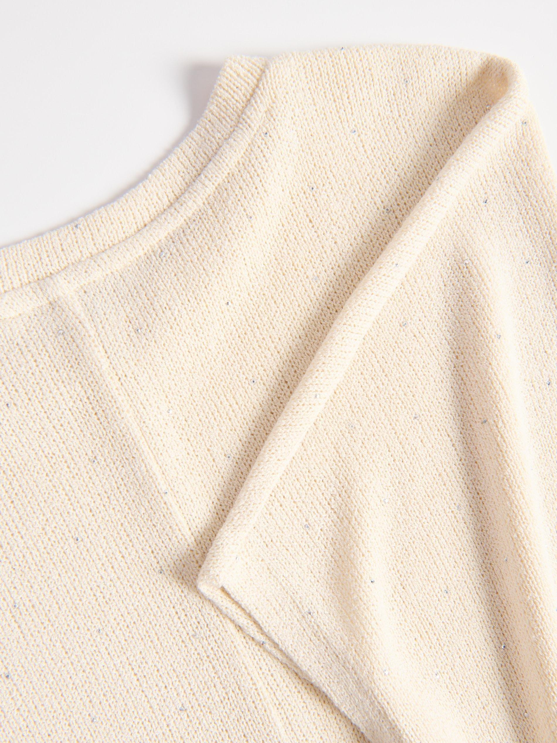 Cream Viscose Blend Blouse, Ivory, large image number 5