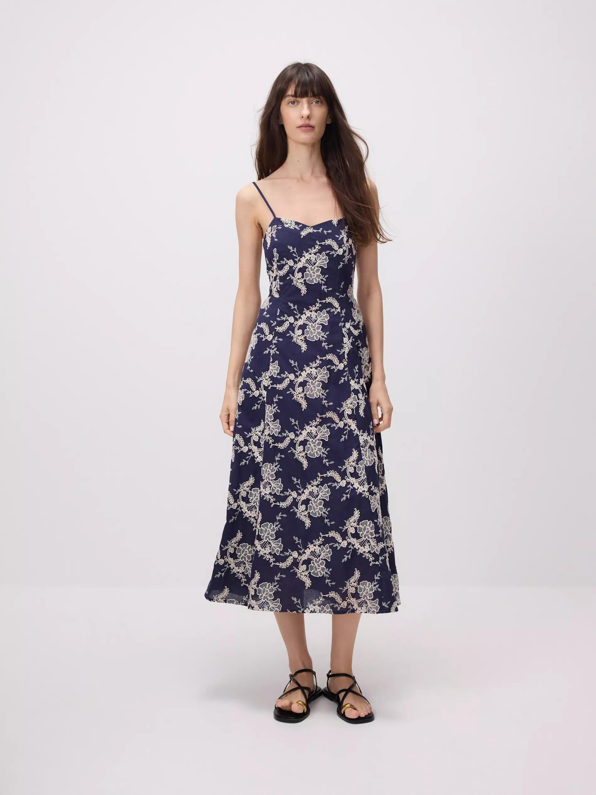 MULTICOLOR Cotton dress with embroidery detailing, , large image number 0