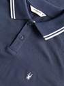 Reserved - Navy Polo Shirt With Embroidery Detail